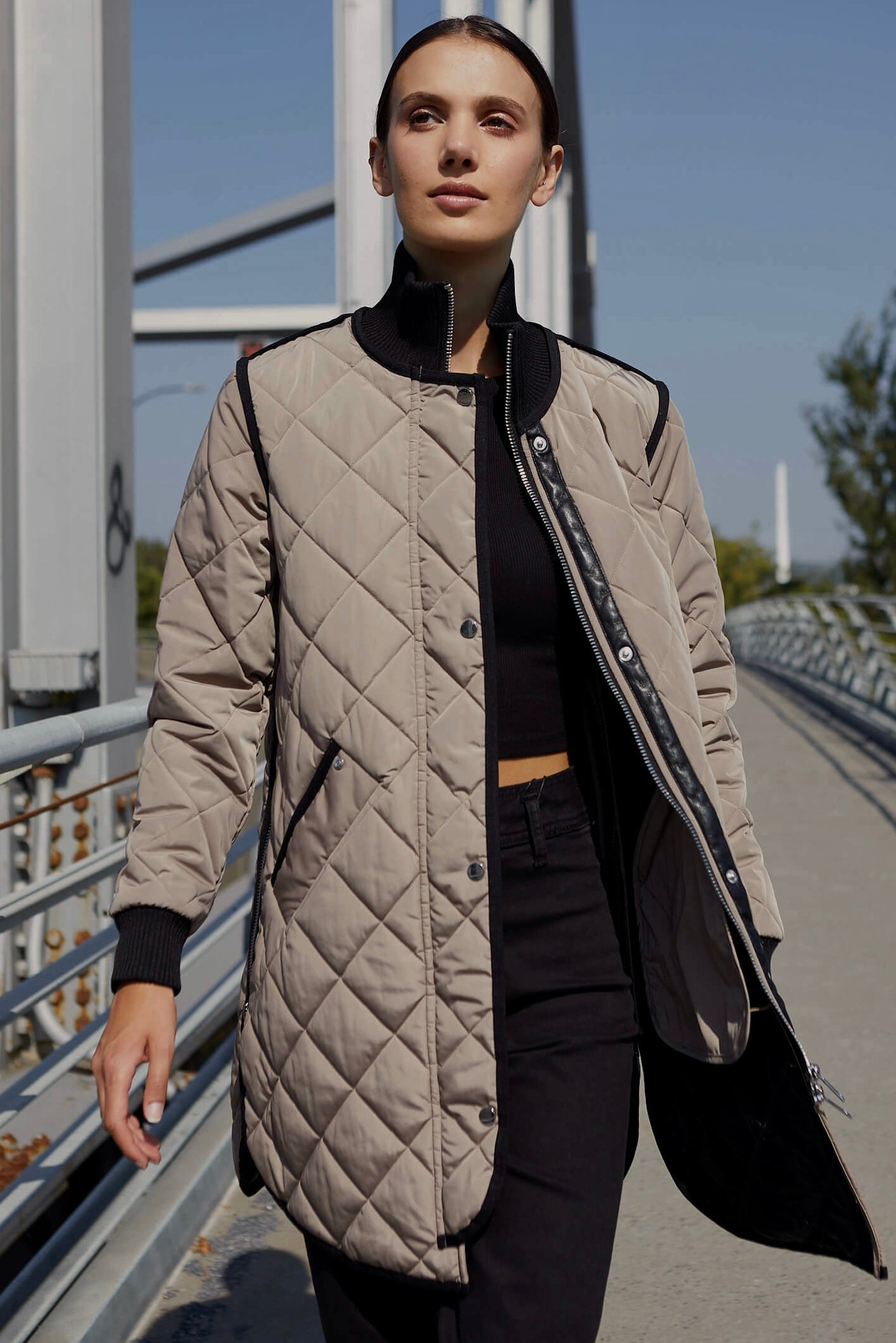 Libby quilted full zip coat