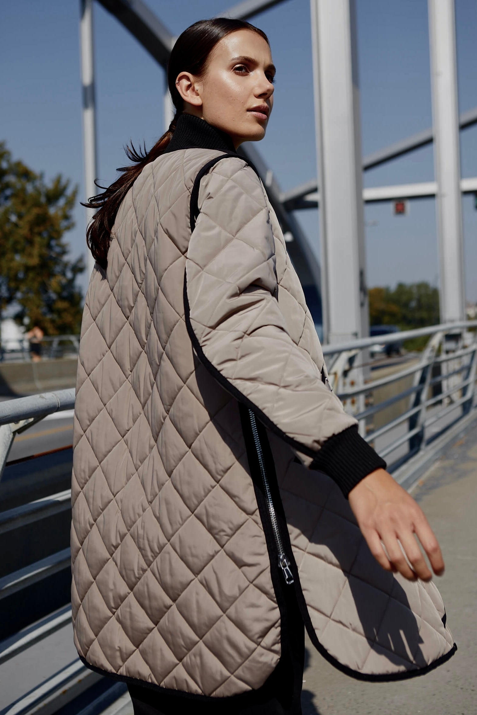 Libby quilted full zip coat