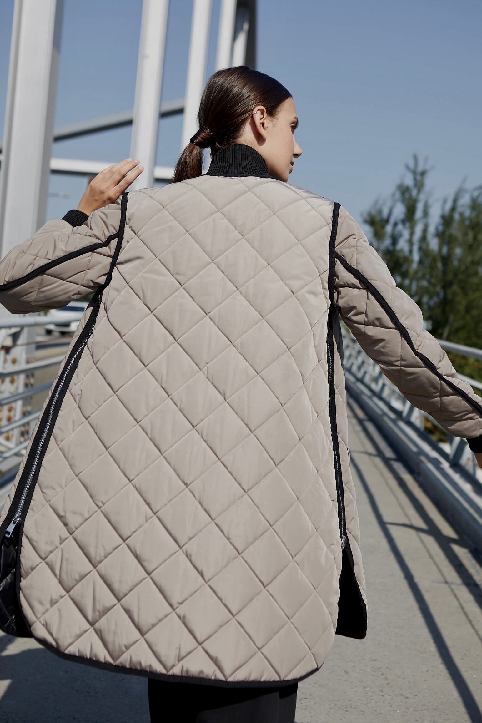 Libby quilted full zip coat