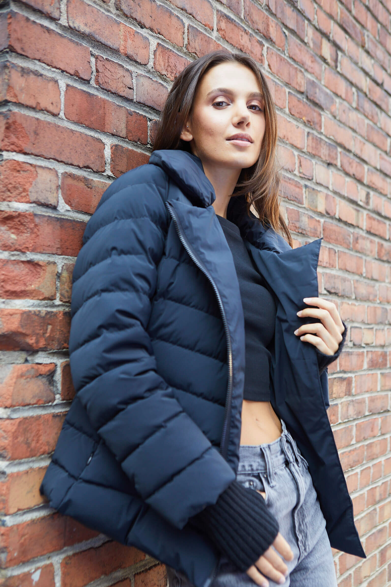 Fitted puffer 2025 coat womens