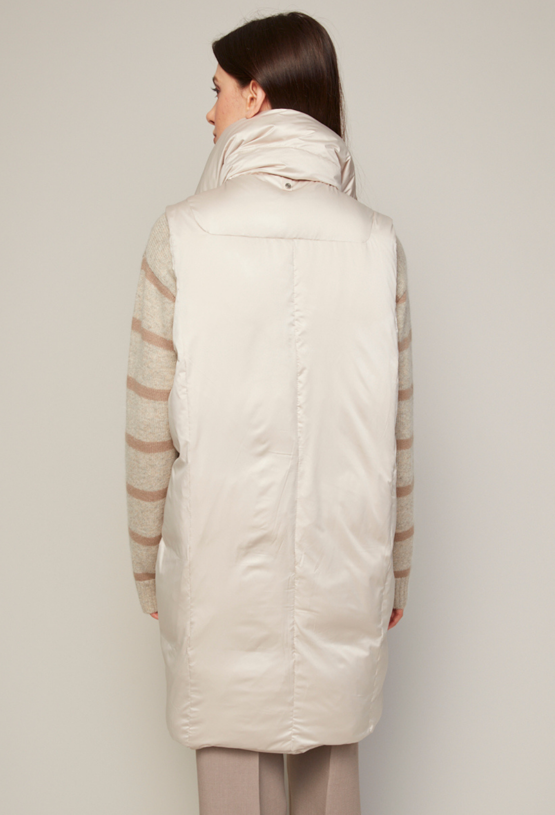 Padma, gilet en duvet mi-long