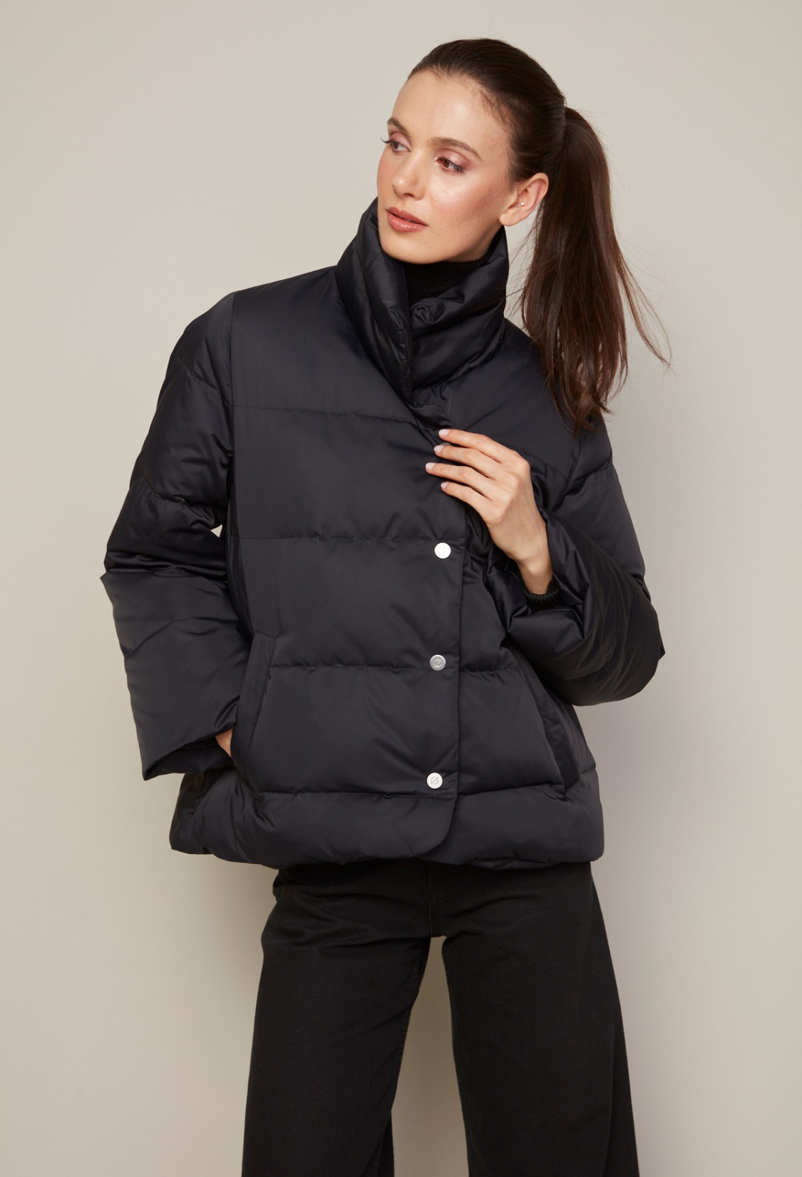 Bunta, manteau en duvet à col cheminée