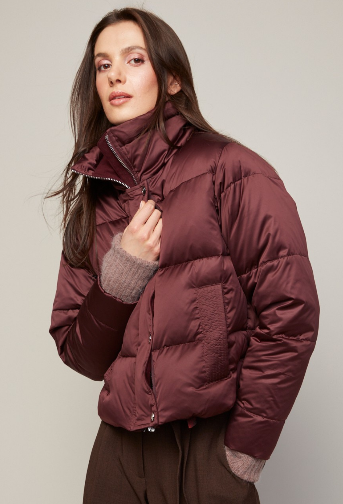 Bailey, manteau court en duvet à col haut