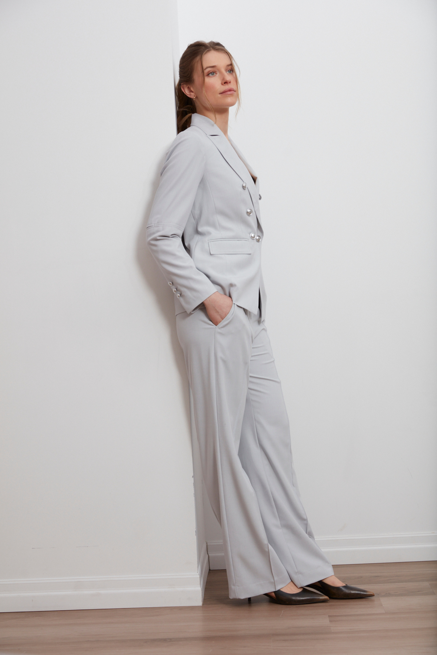 James double breasted signature stretch blazer