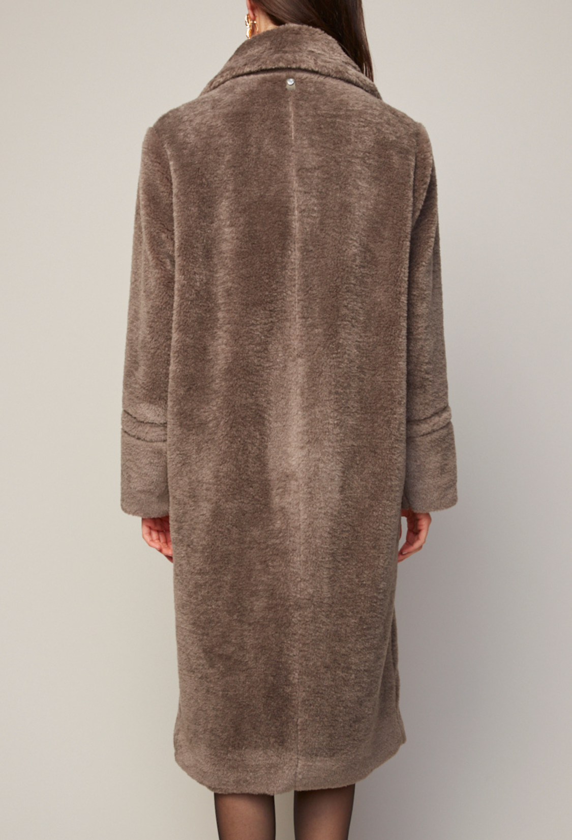 Bear, manteau long à double boutonnage en fausse fourrure