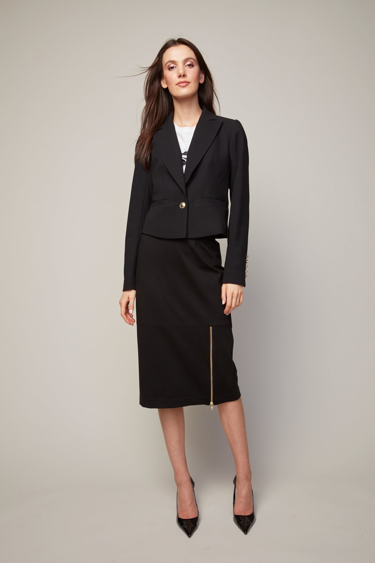 Bardot, Blazer court boxy à boutonnage simple