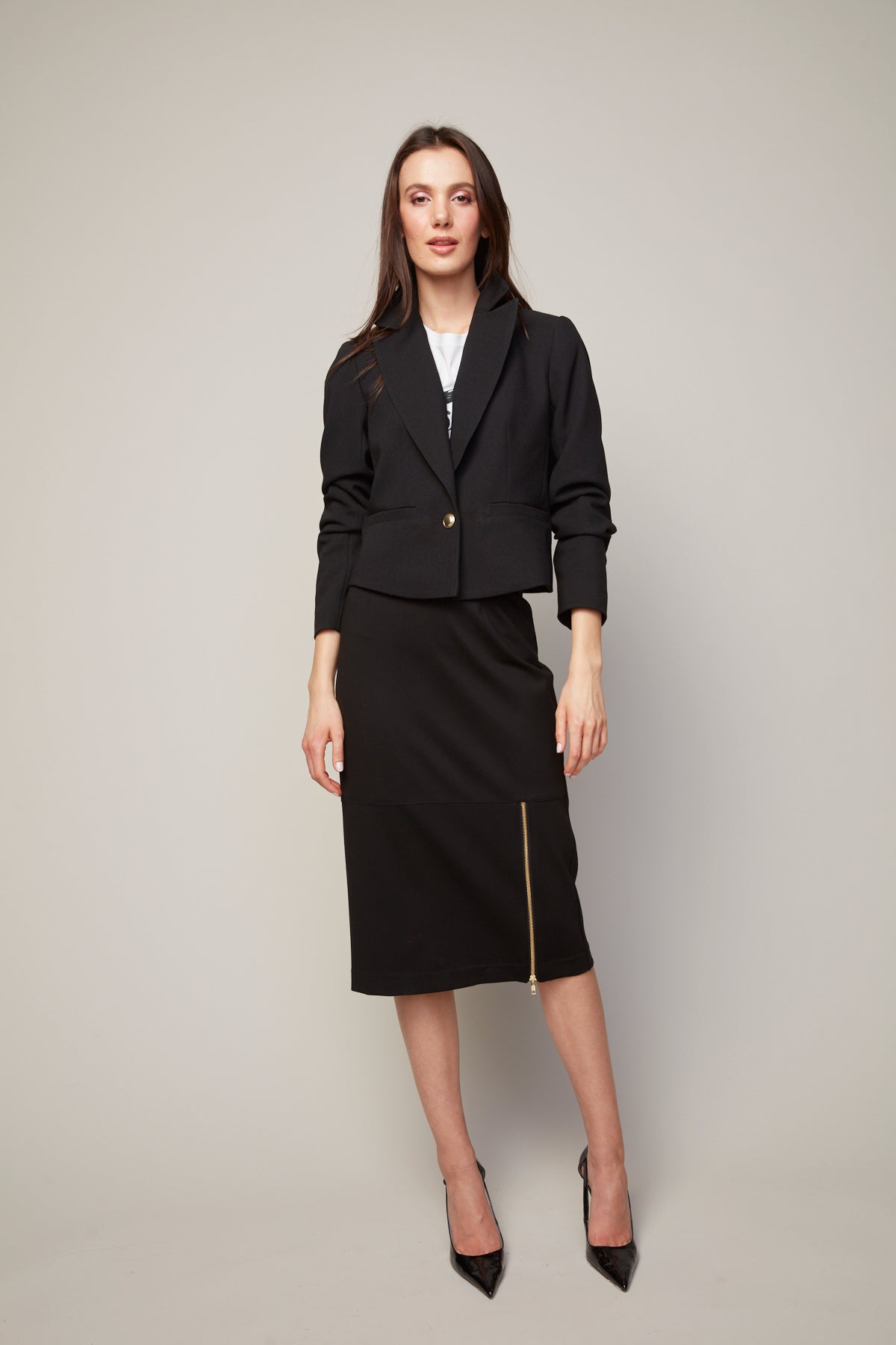 Bardot, Blazer court boxy à boutonnage simple
