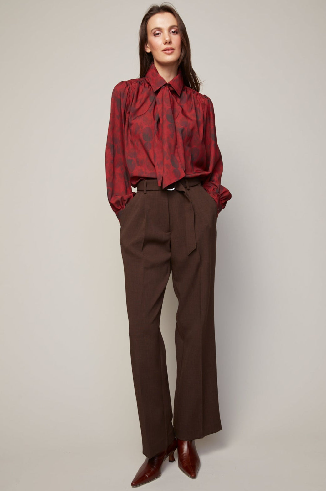 Benji straight leg pant with removable belt