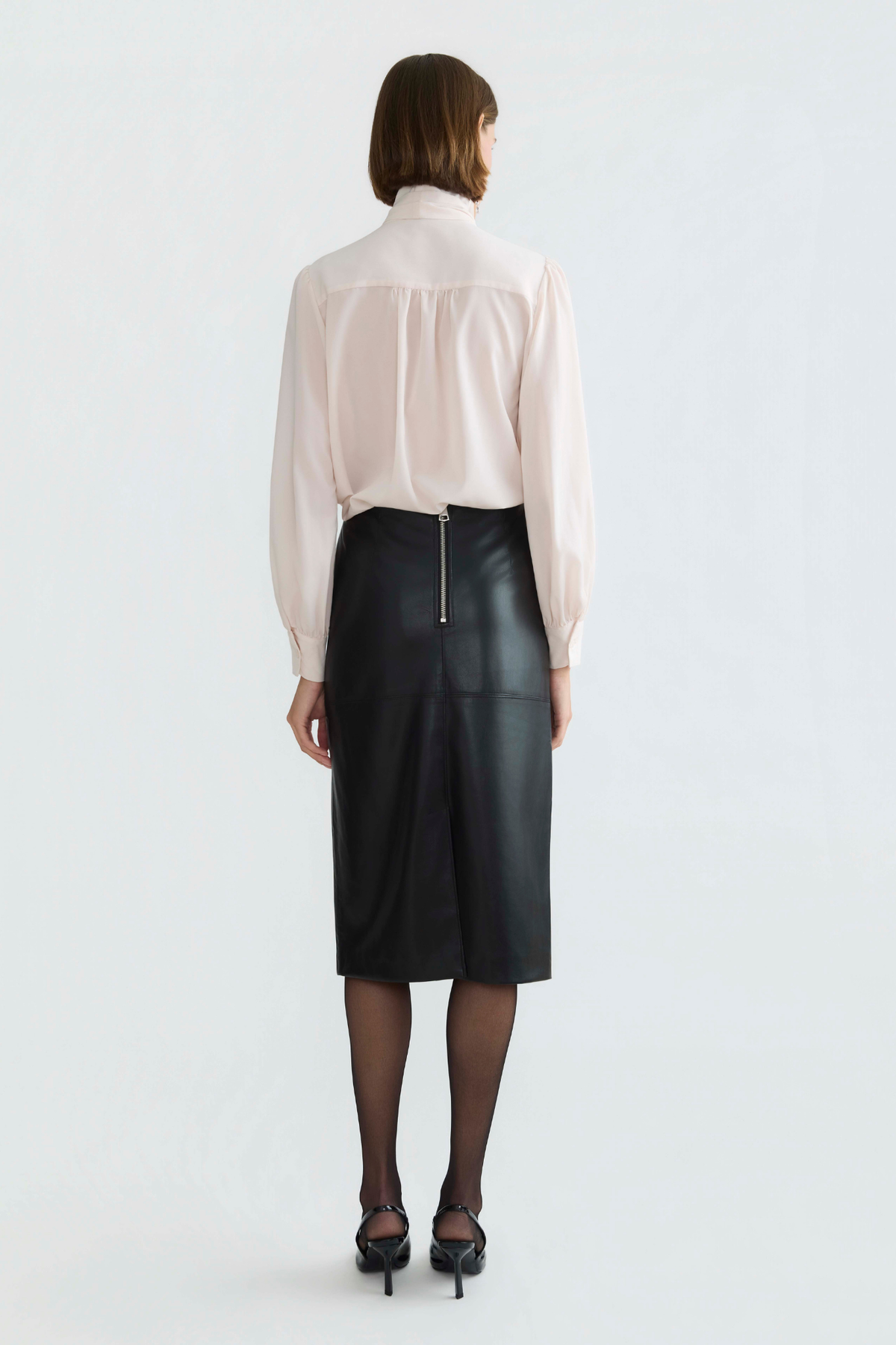 Bliss semi transparent chiffon blouse with removable lavallière
