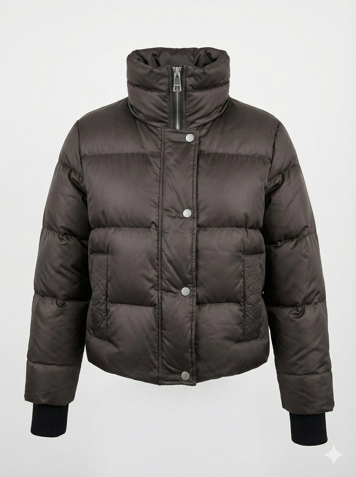 Bailey, high collar short bomber jacket