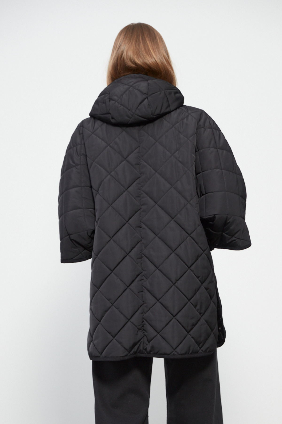 Birdie mid length hooded modern cape