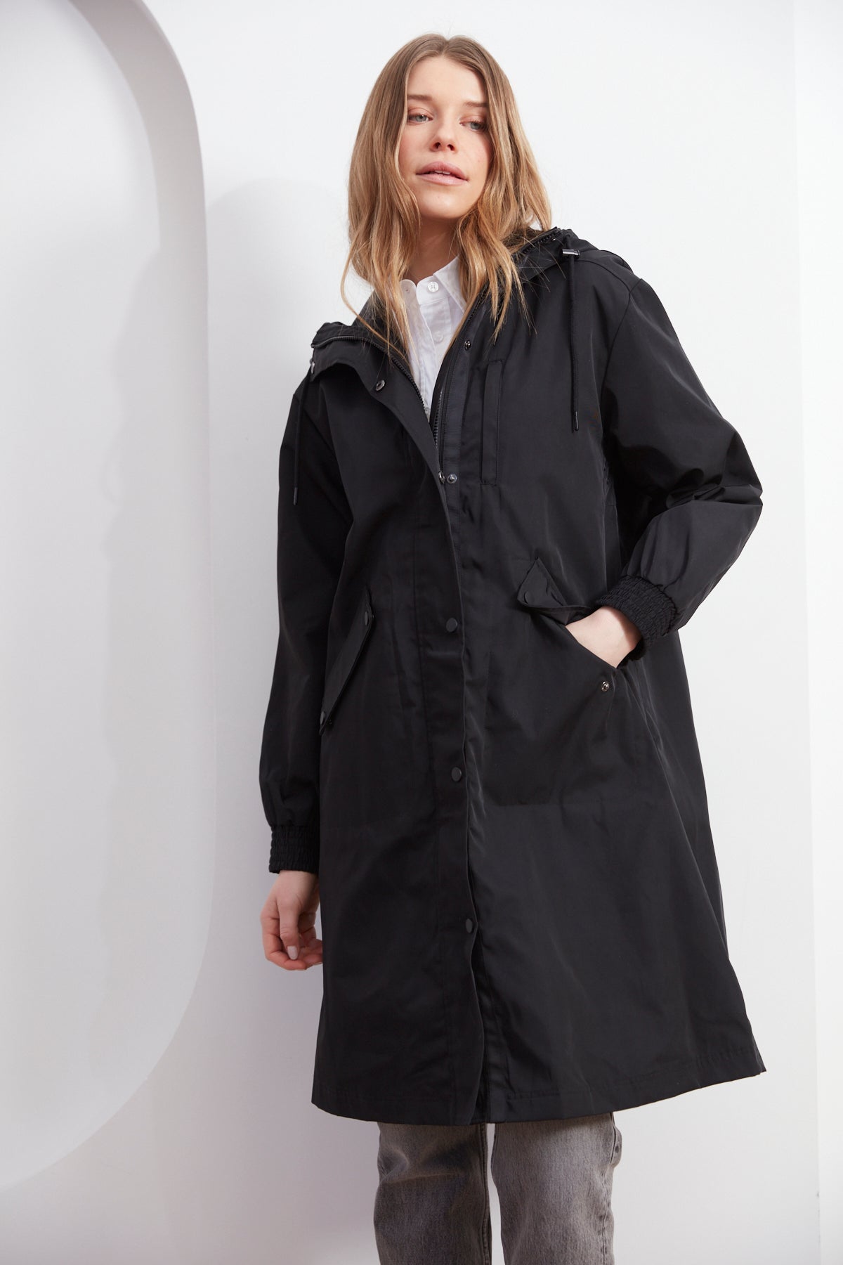 Chelsea, the city hooded raincoat