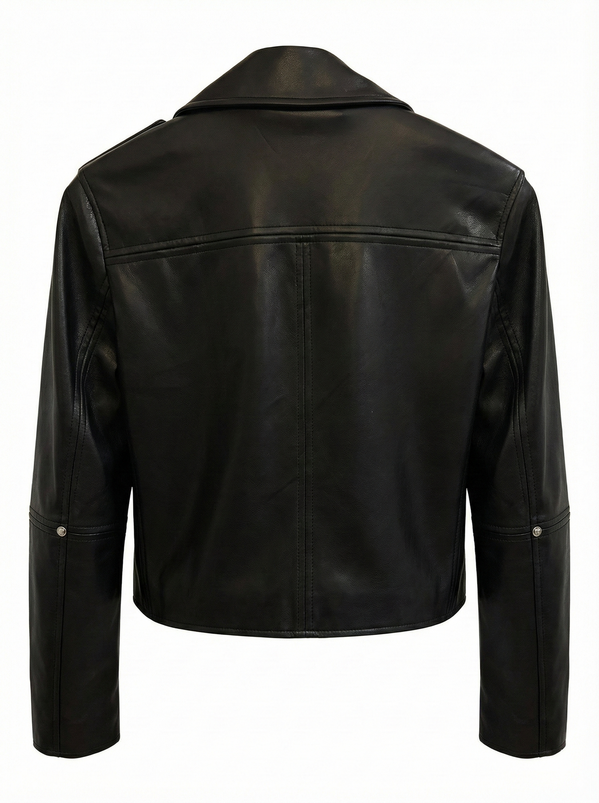 Veste Camille en cuir vegan ouverte sur le devant