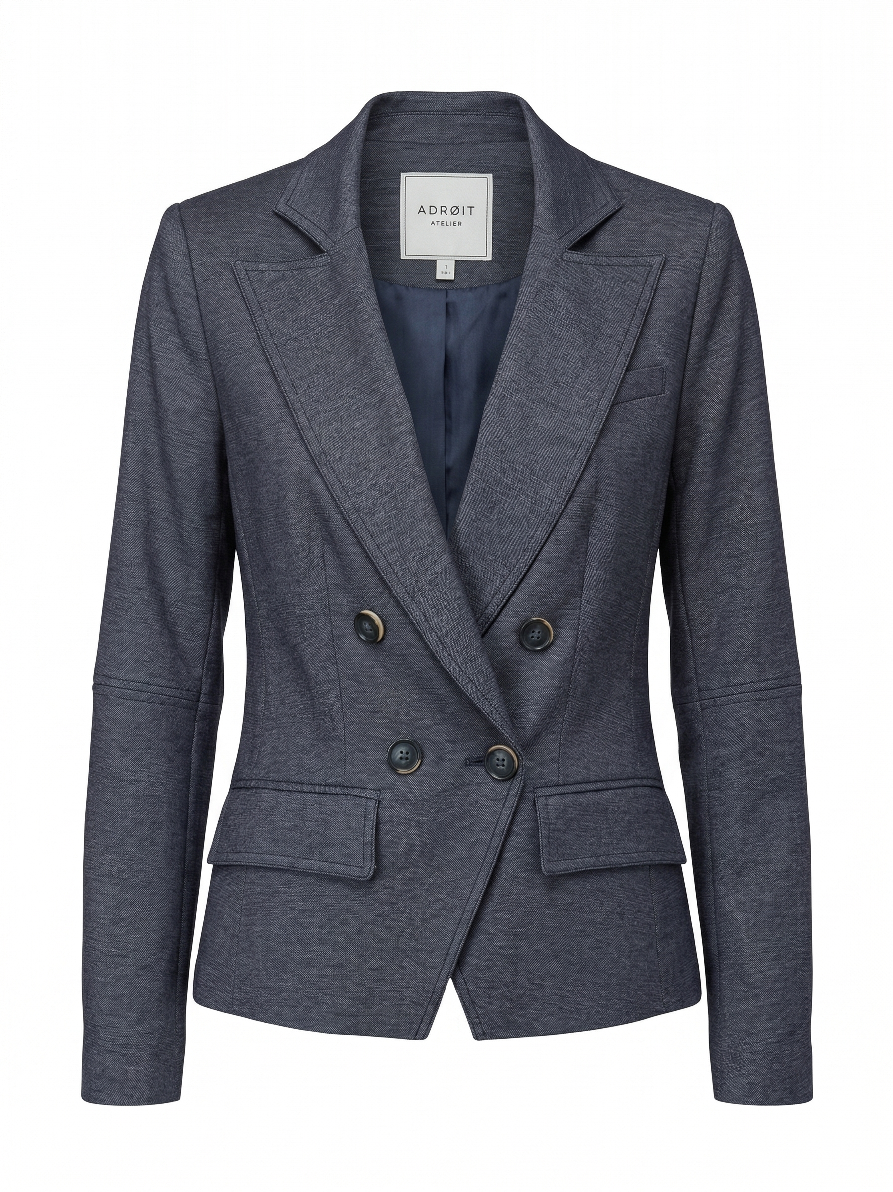 Carlisle, double breasted stretch signature blazer