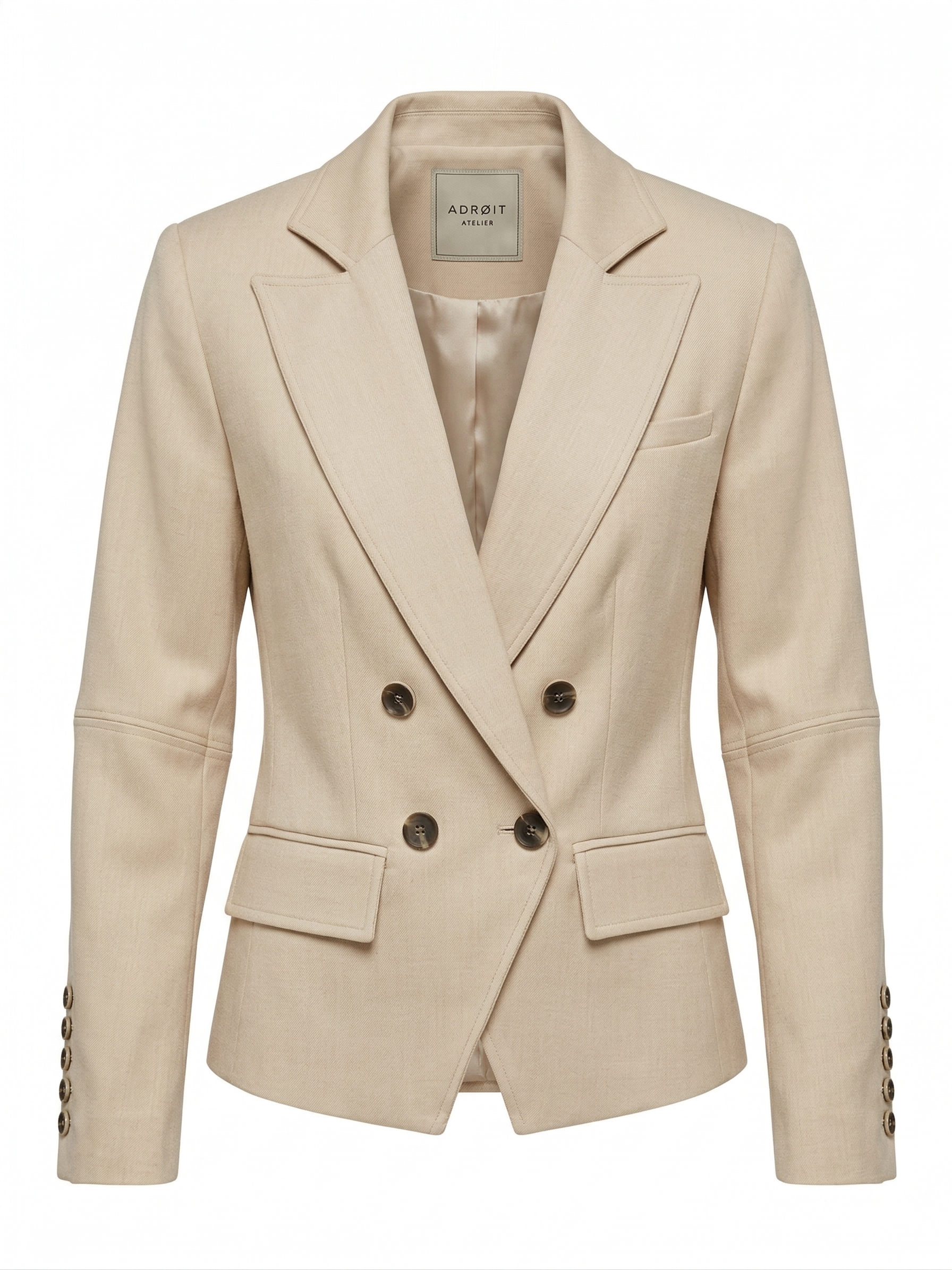 Carlisle, double breasted stretch signature blazer