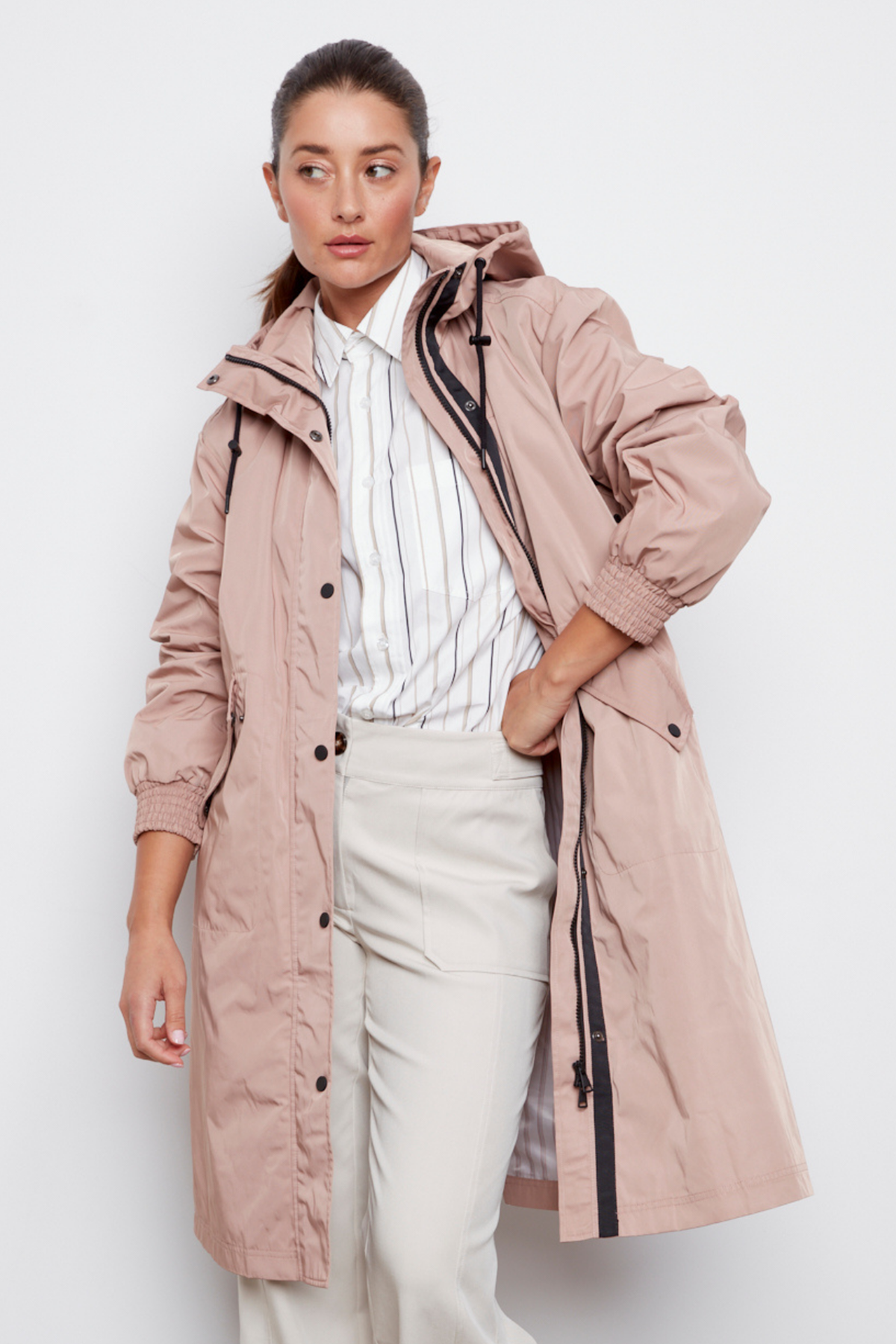 Chelsea, the city hooded raincoat