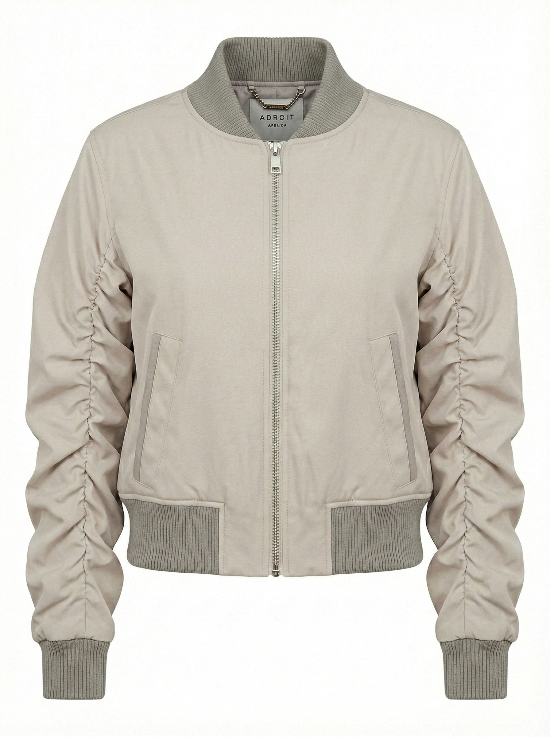 Cierra, bomber jacket with shirring detail