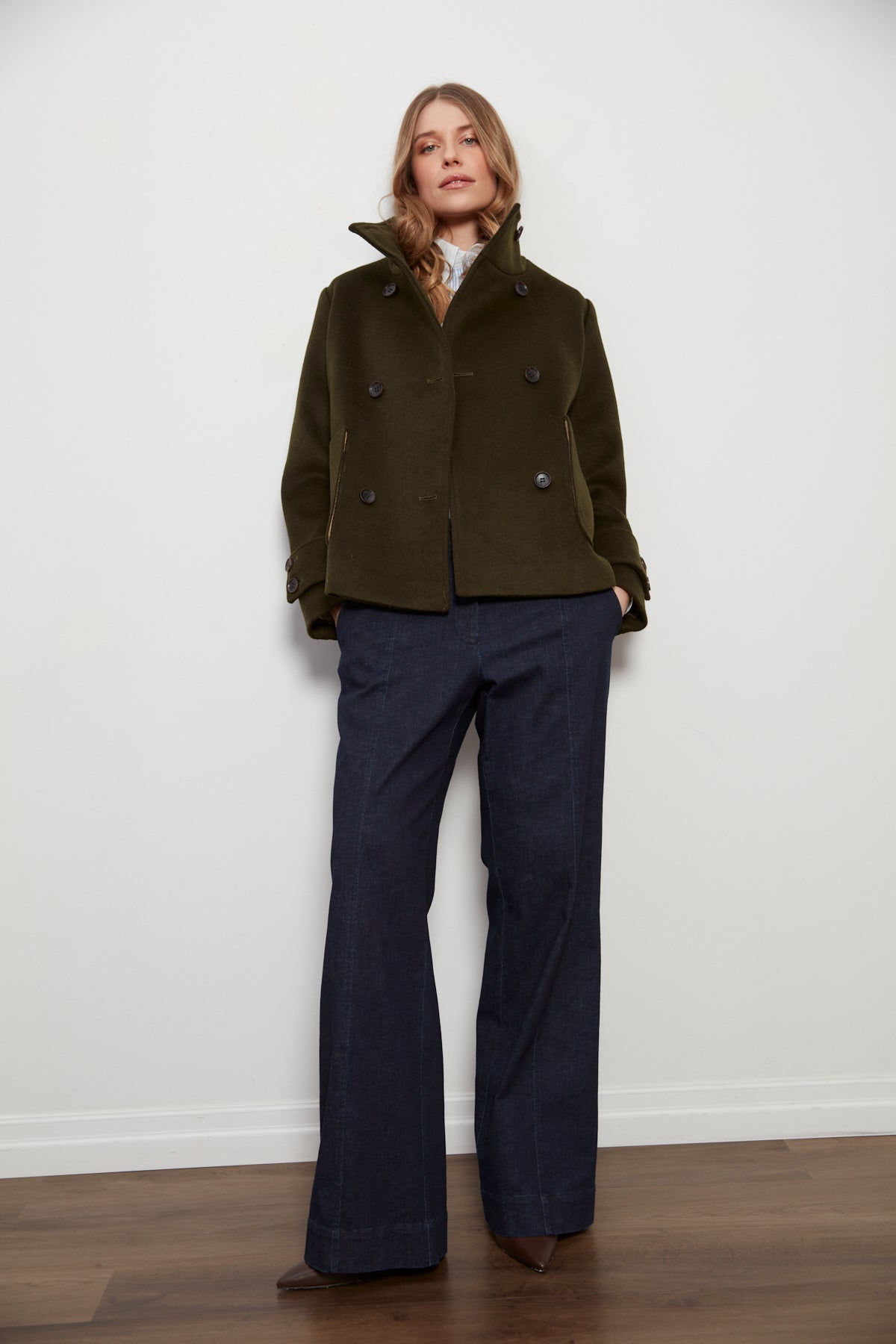Cruz, denim trouser with pintuck