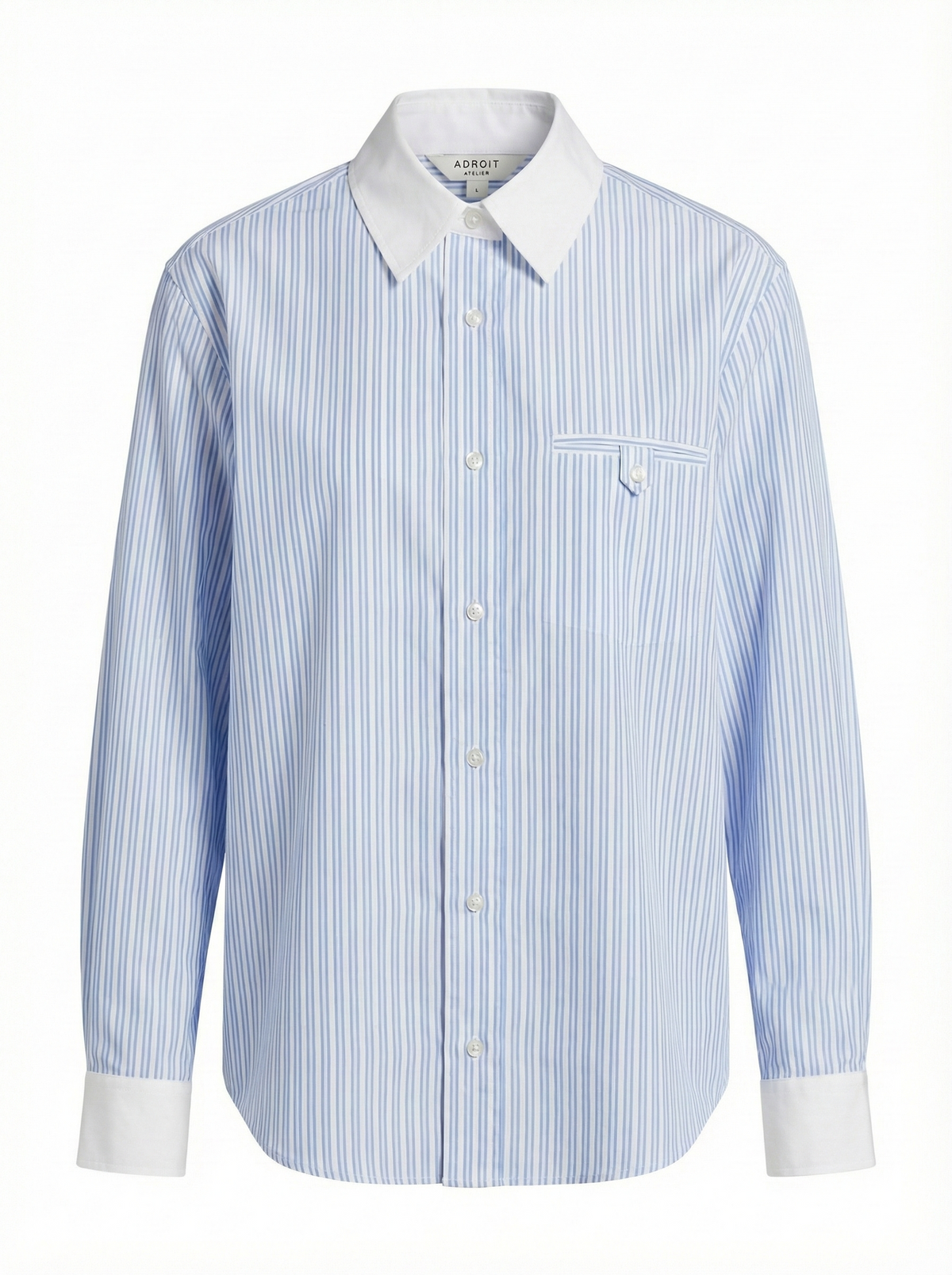 Davina, button-down shirt w/ contrasting collar & cuffs