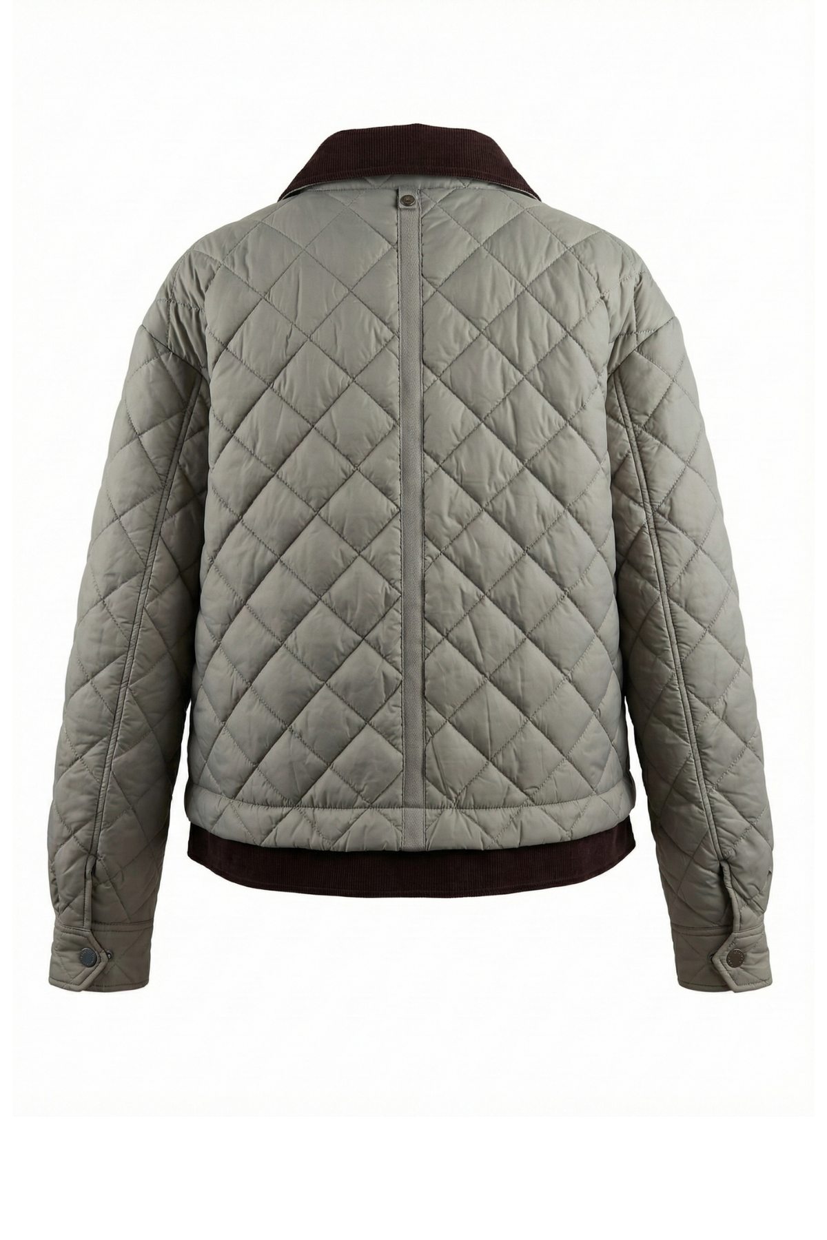 Delaney, diamond-quilted jacket w/ corduroy details