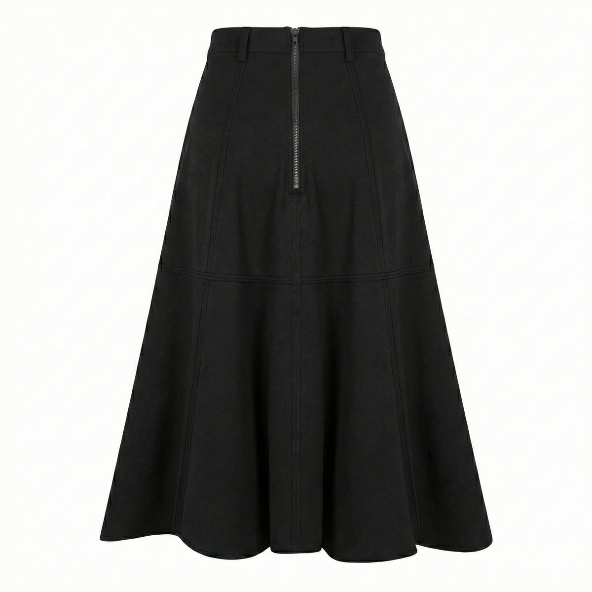Delphine, multi-panel ponte flared skirt