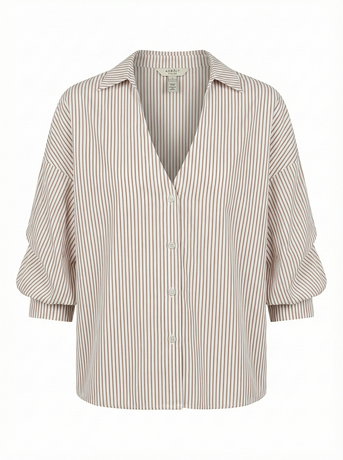 Demi, Open-collar shirt with balloon sleeves