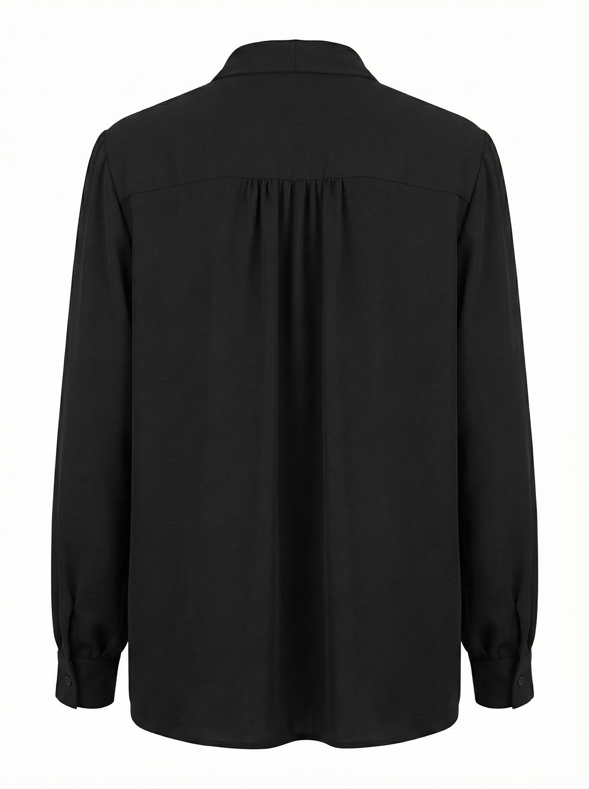 Désiré, v neck chiffon blouse w/ removable lavalliere