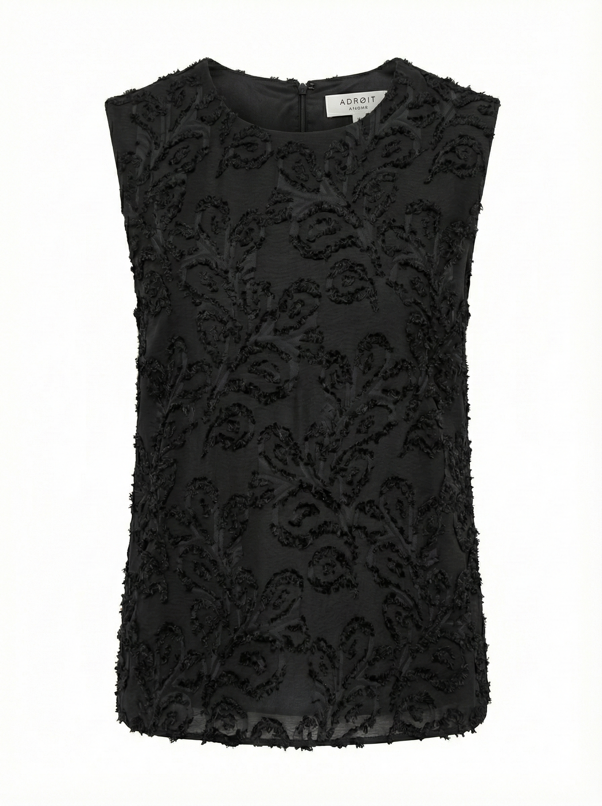 Dolly, sleeveless blouse w/back pleat