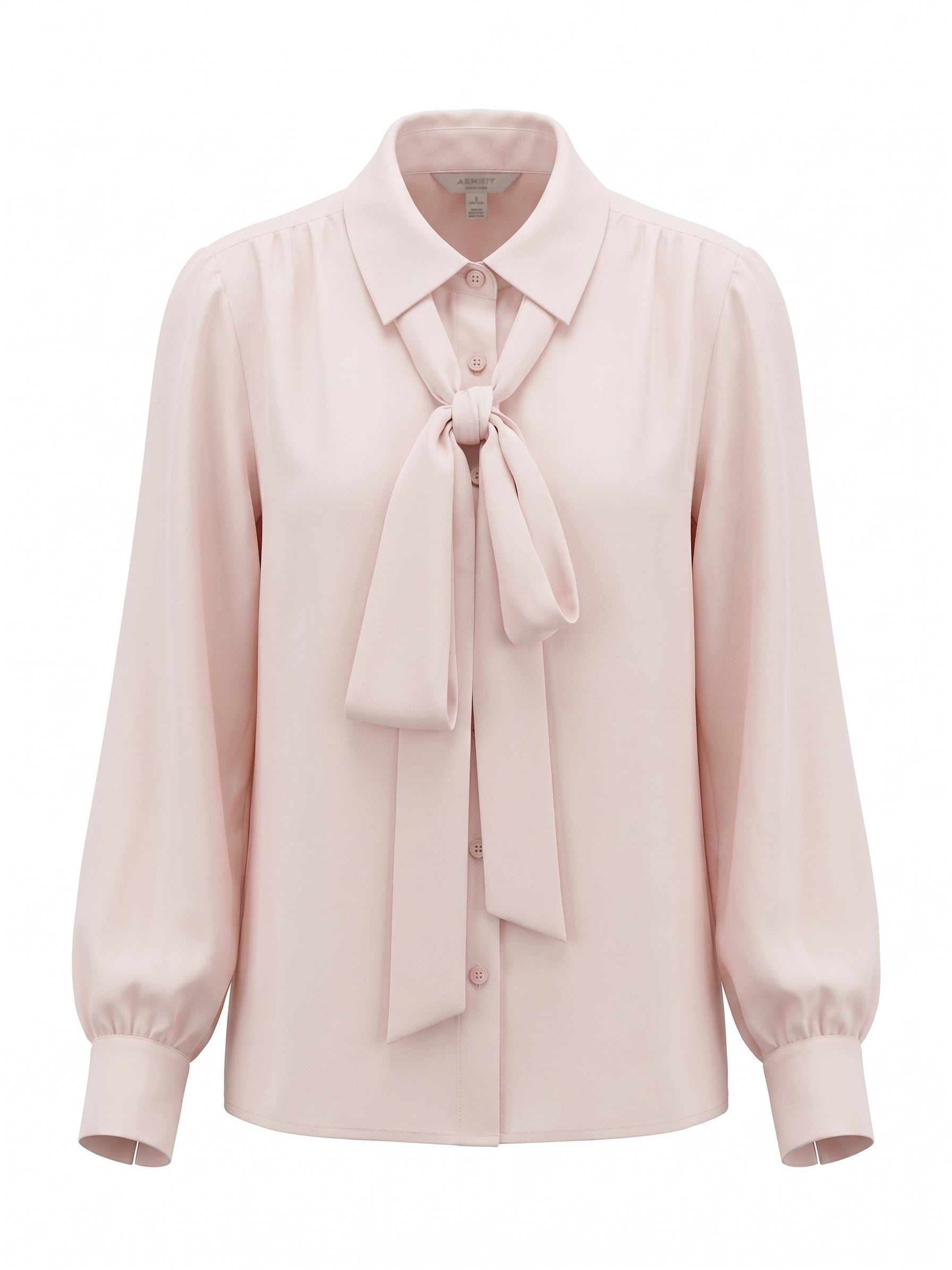 Bliss semi transparent chiffon blouse with removable lavallière