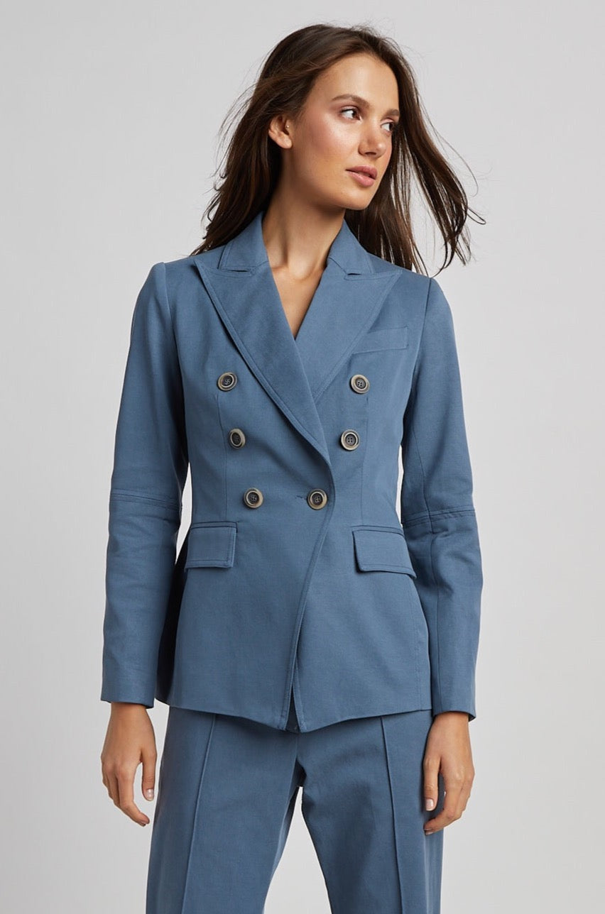 James Double Breasted Signature Stretch Blazer