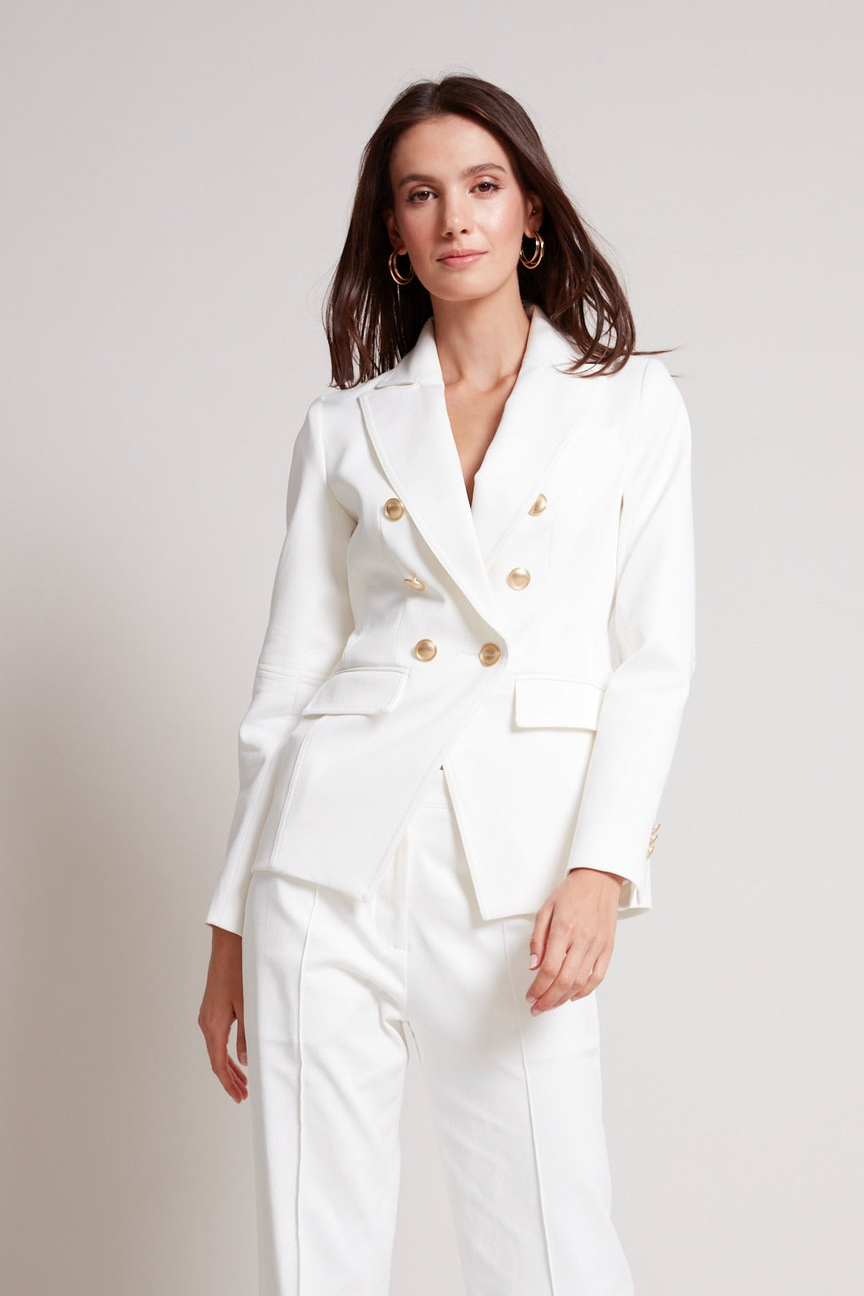 James Double Breasted Signature Stretch Blazer
