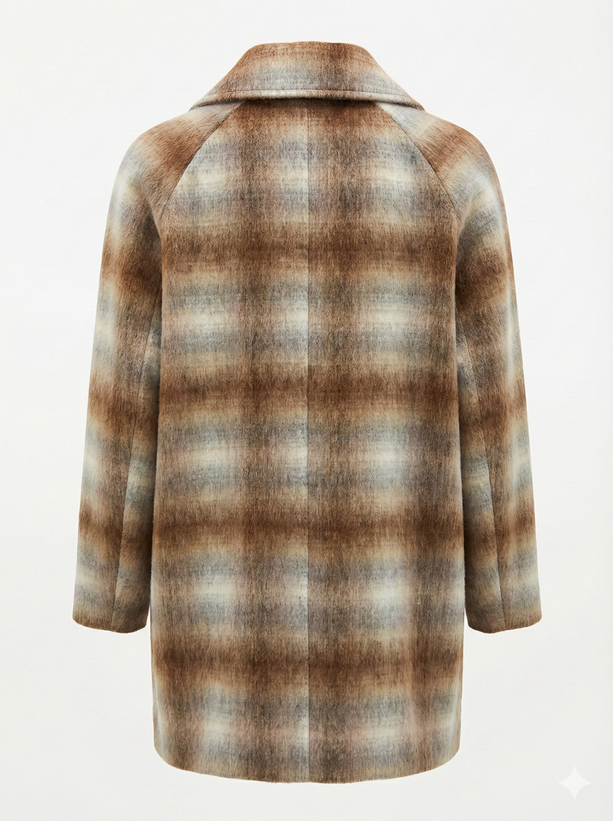 Jordan, double-breasted raglan sleeve wool blend coat