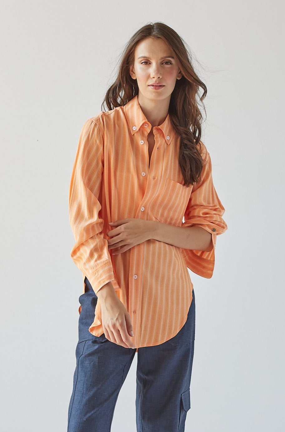 Chemise boyfriend à rayures Kean