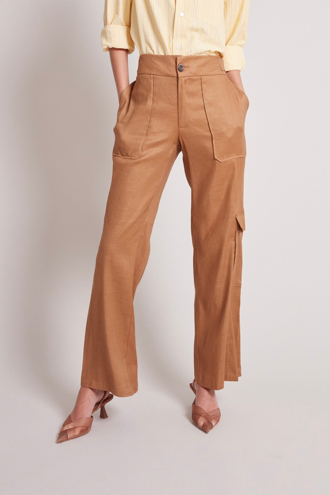 Pantalon cargo taille moyenne Nolan