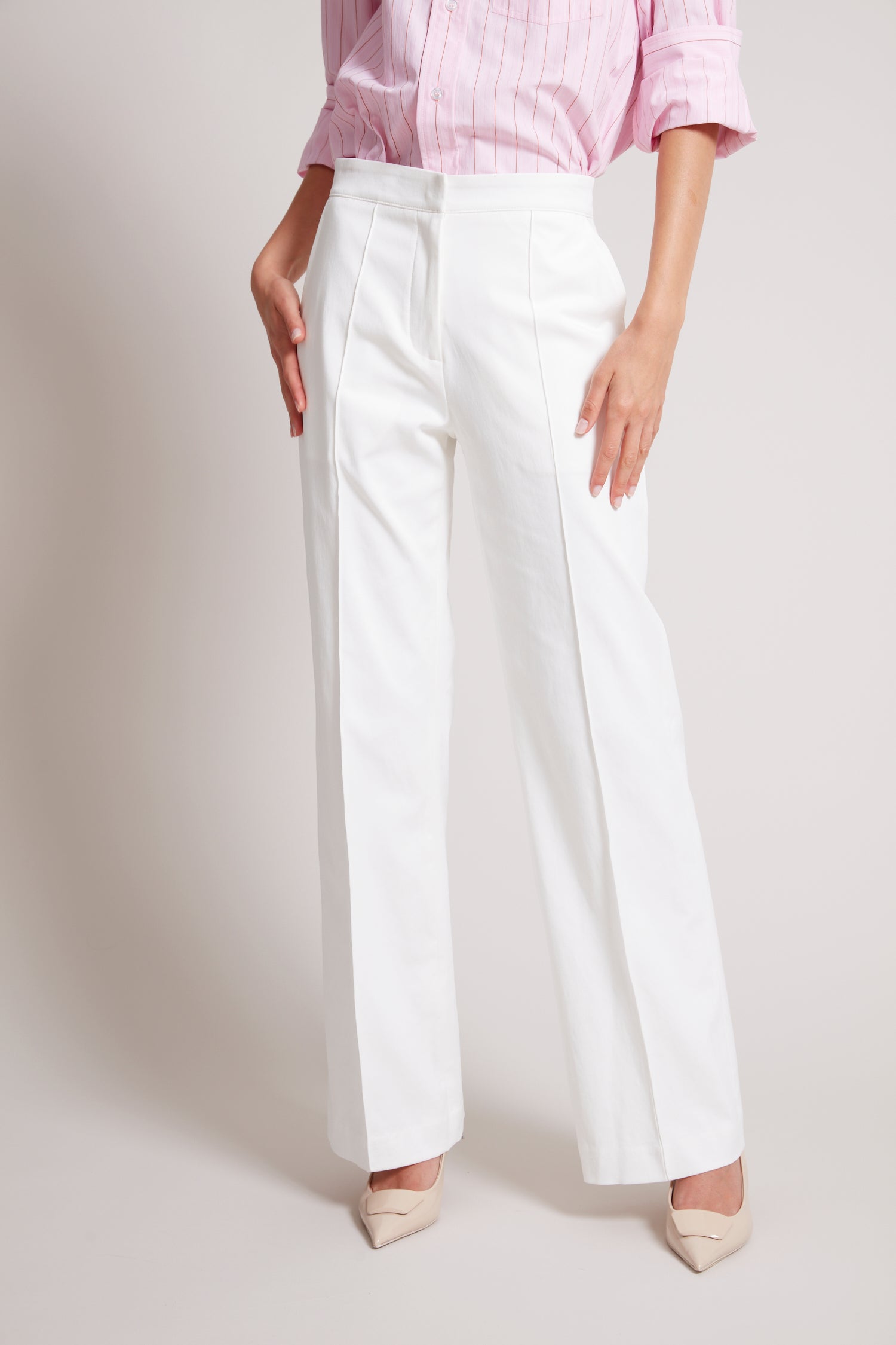 Preston Straight Leg Stretch Trouser With Pin Tuck