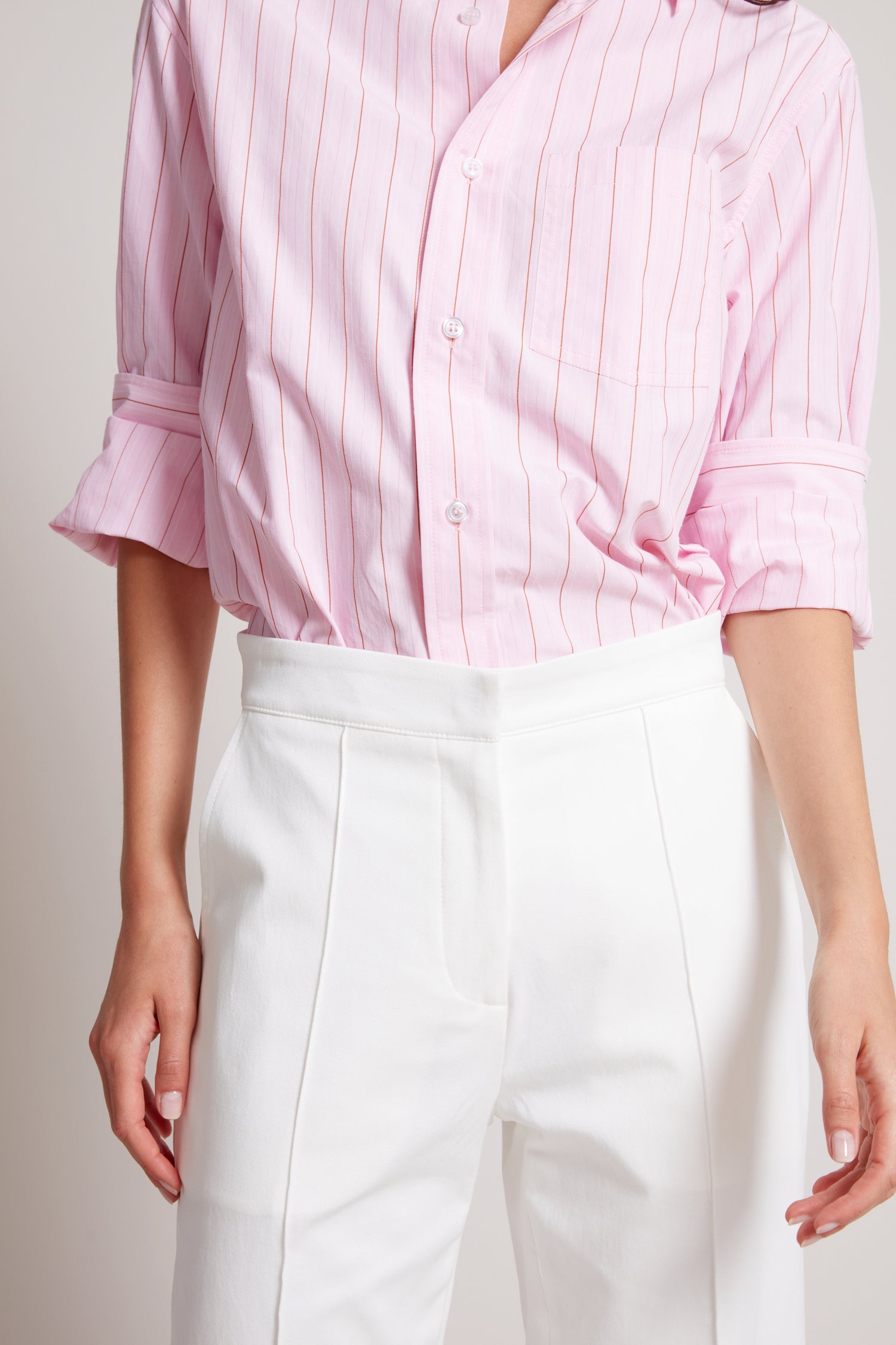 Preston Straight Leg Stretch Trouser With Pin Tuck