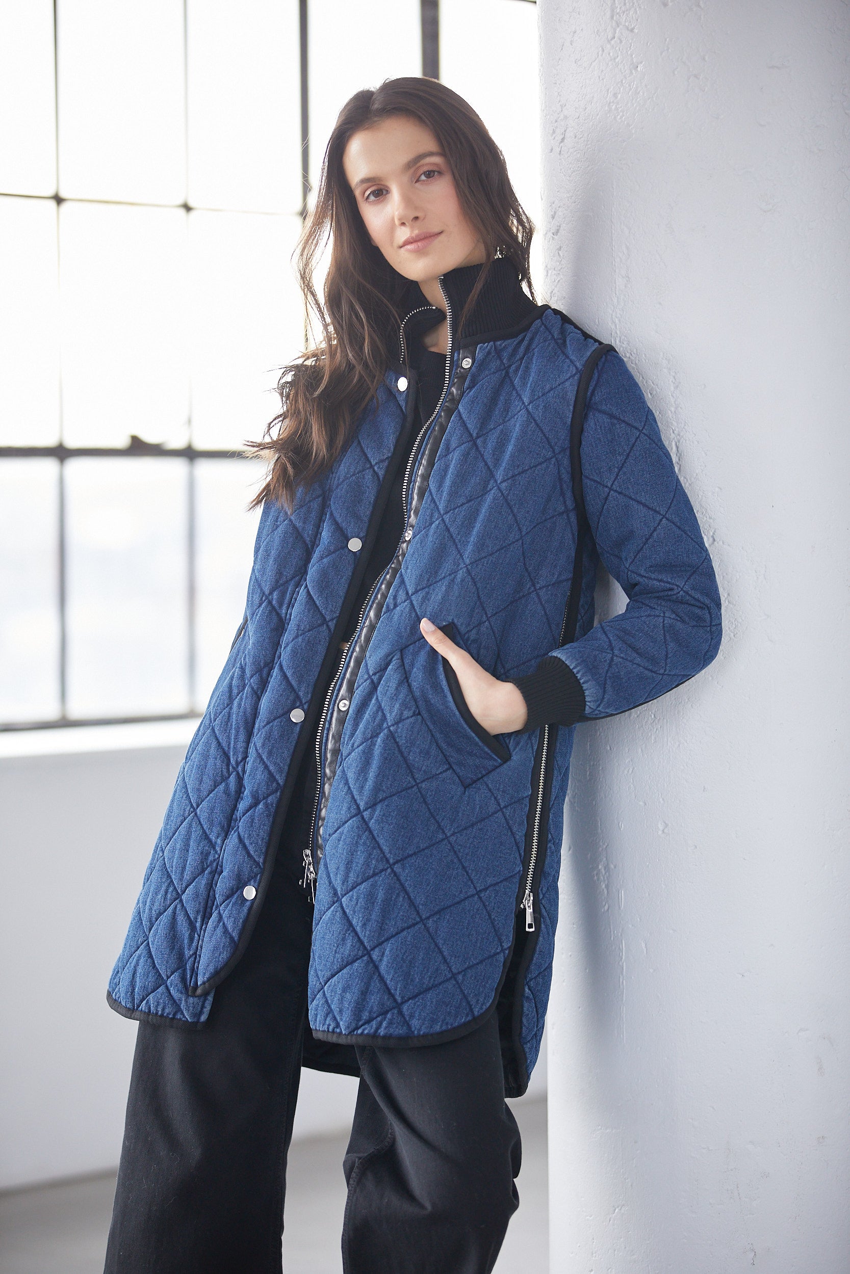 Libby manteau matelassé à fermeture éclair