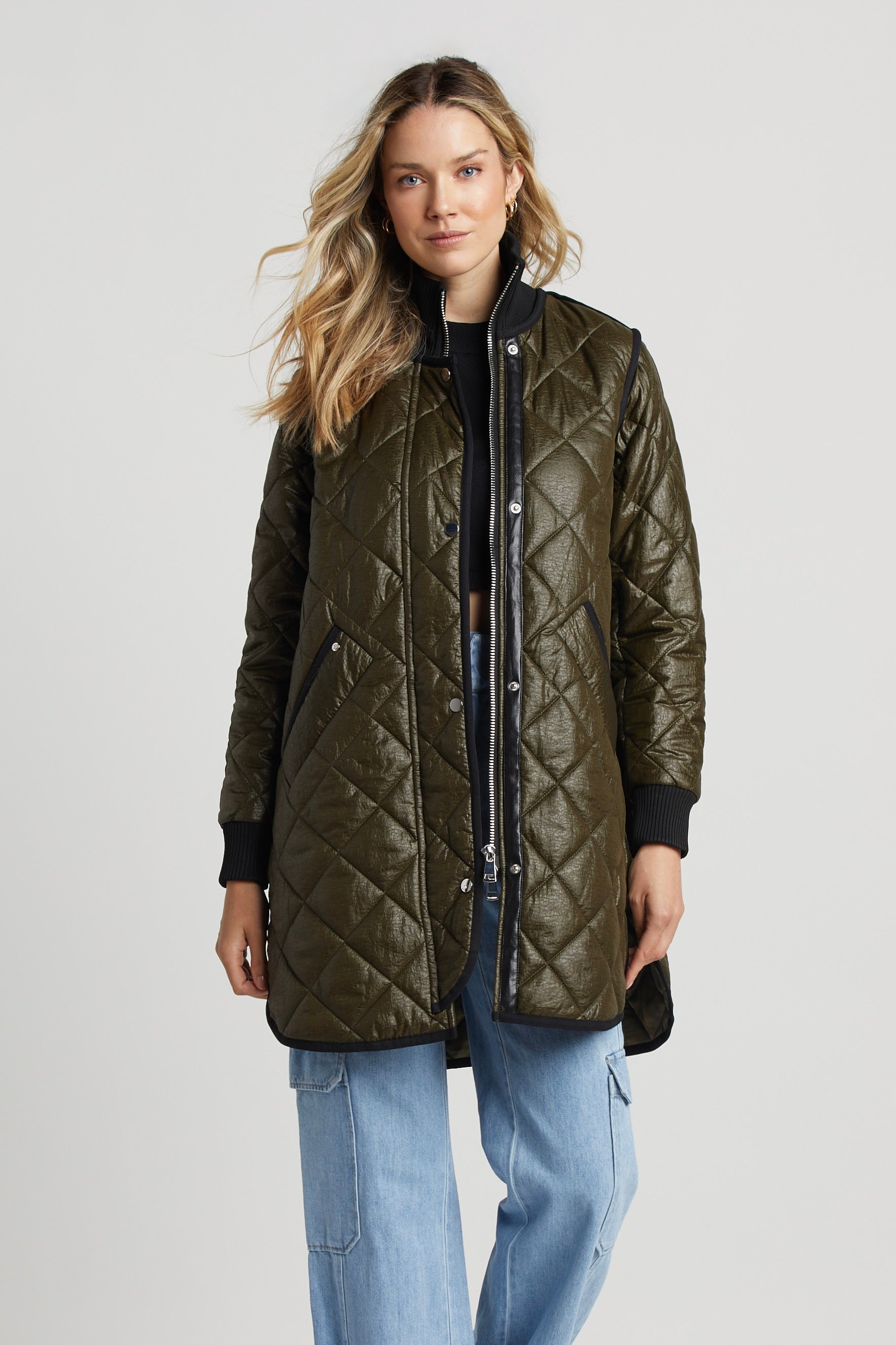 Libby manteau matelassé à fermeture éclair