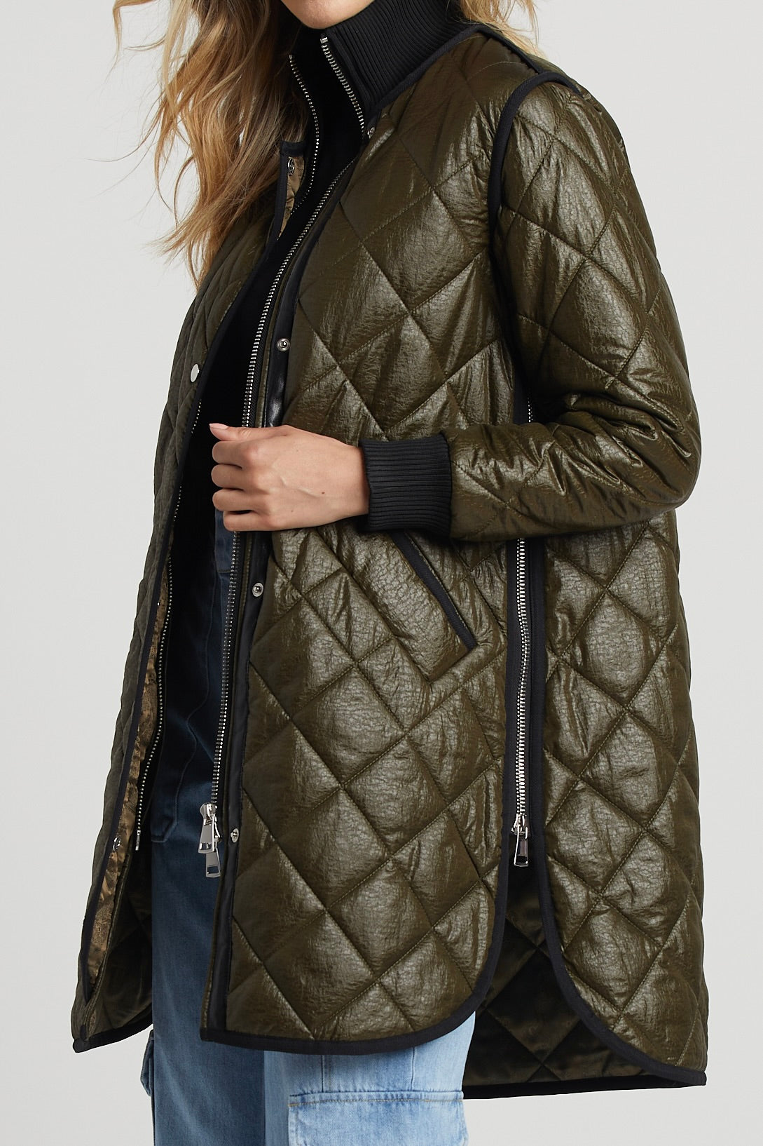 Libby manteau matelassé à fermeture éclair