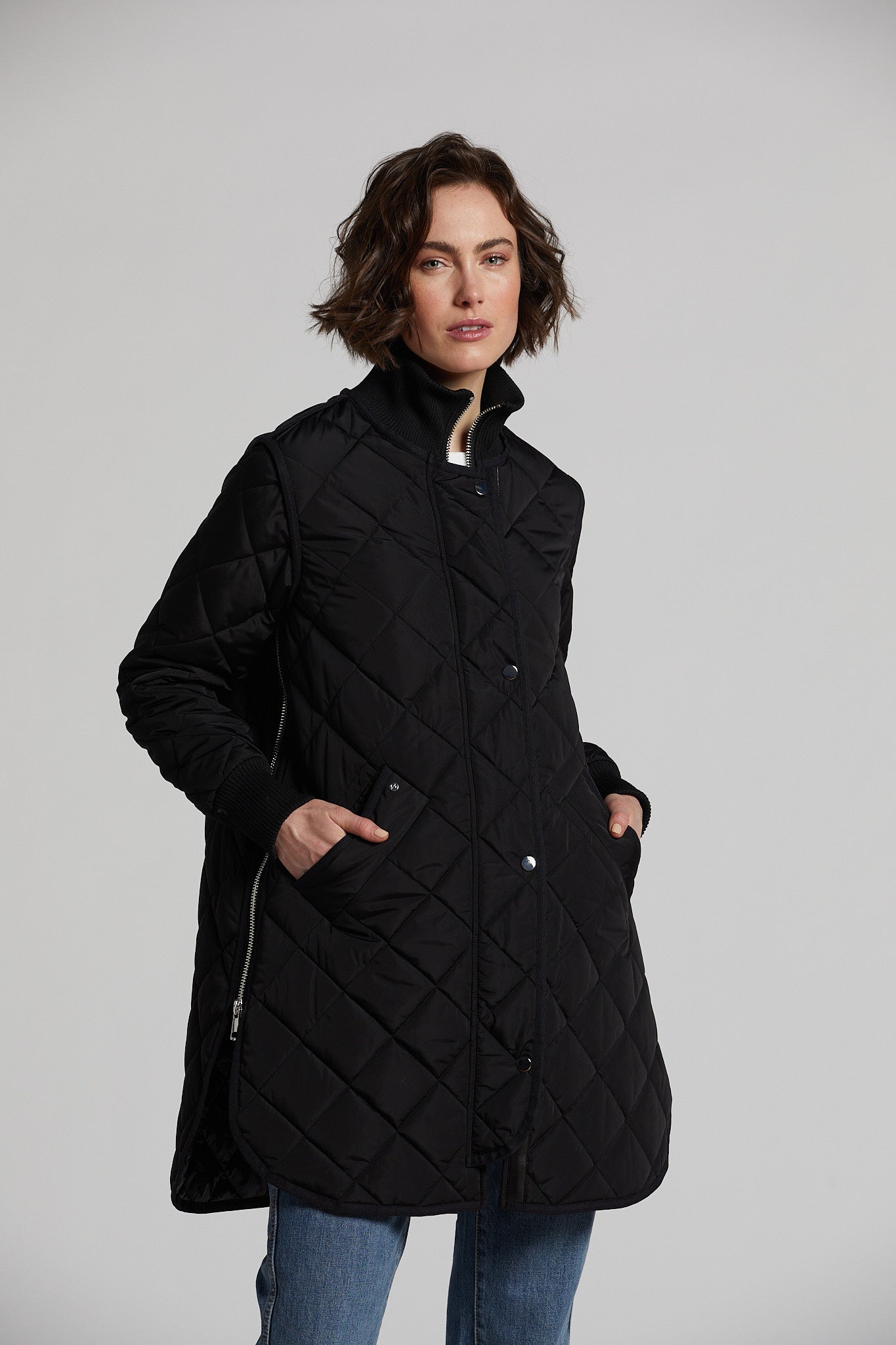 Libby quilted full zip coat