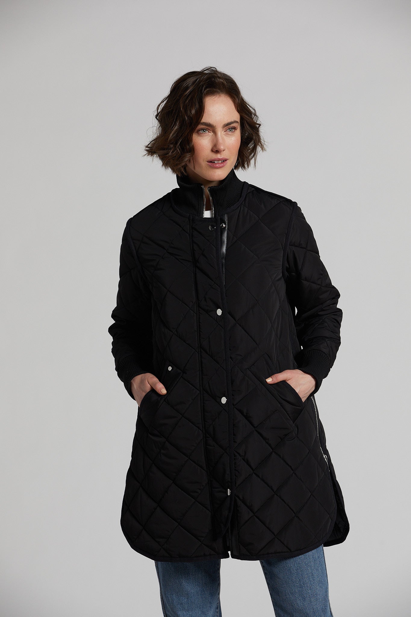 Libby quilted full zip coat