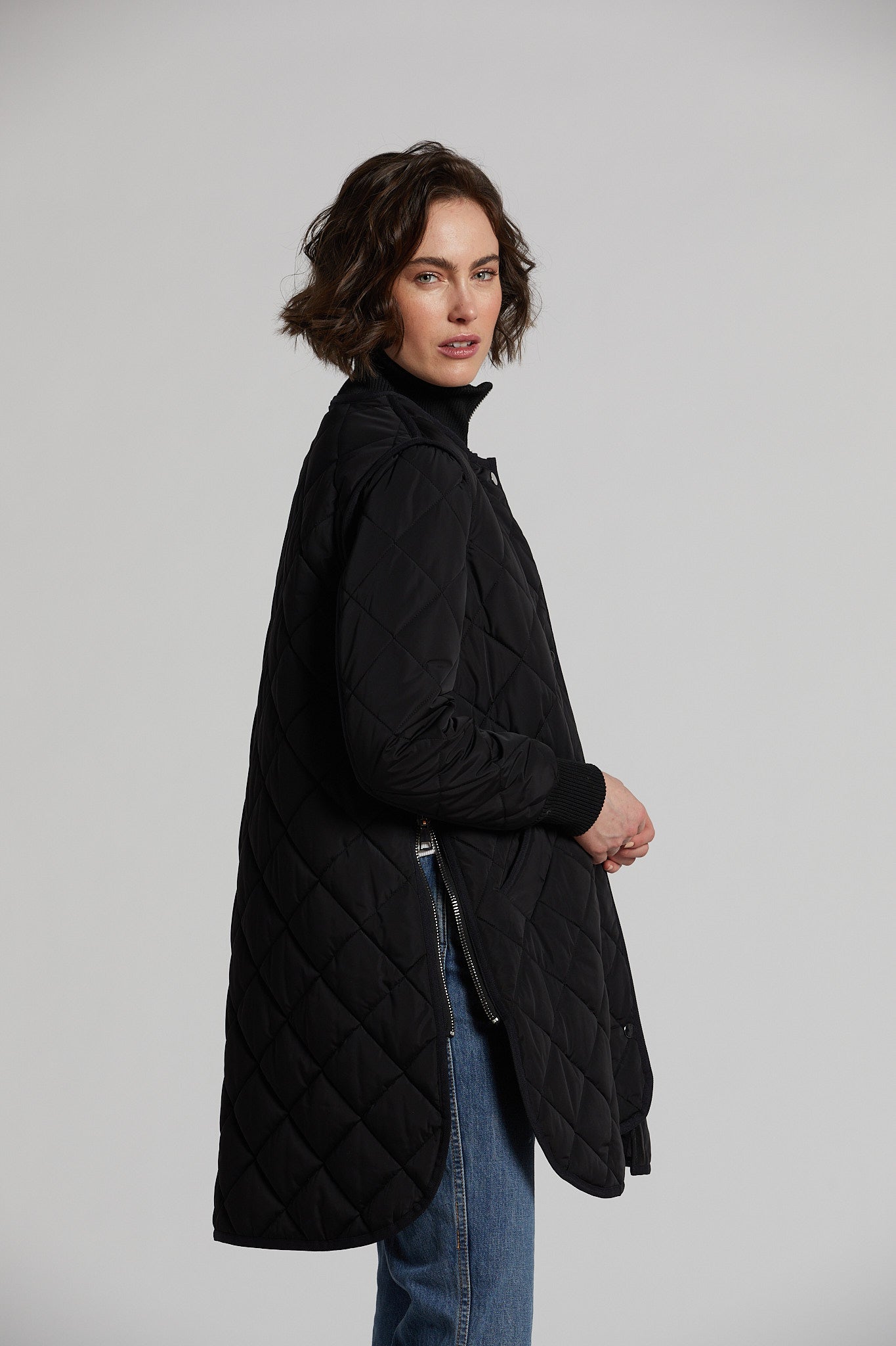 Libby quilted full zip coat