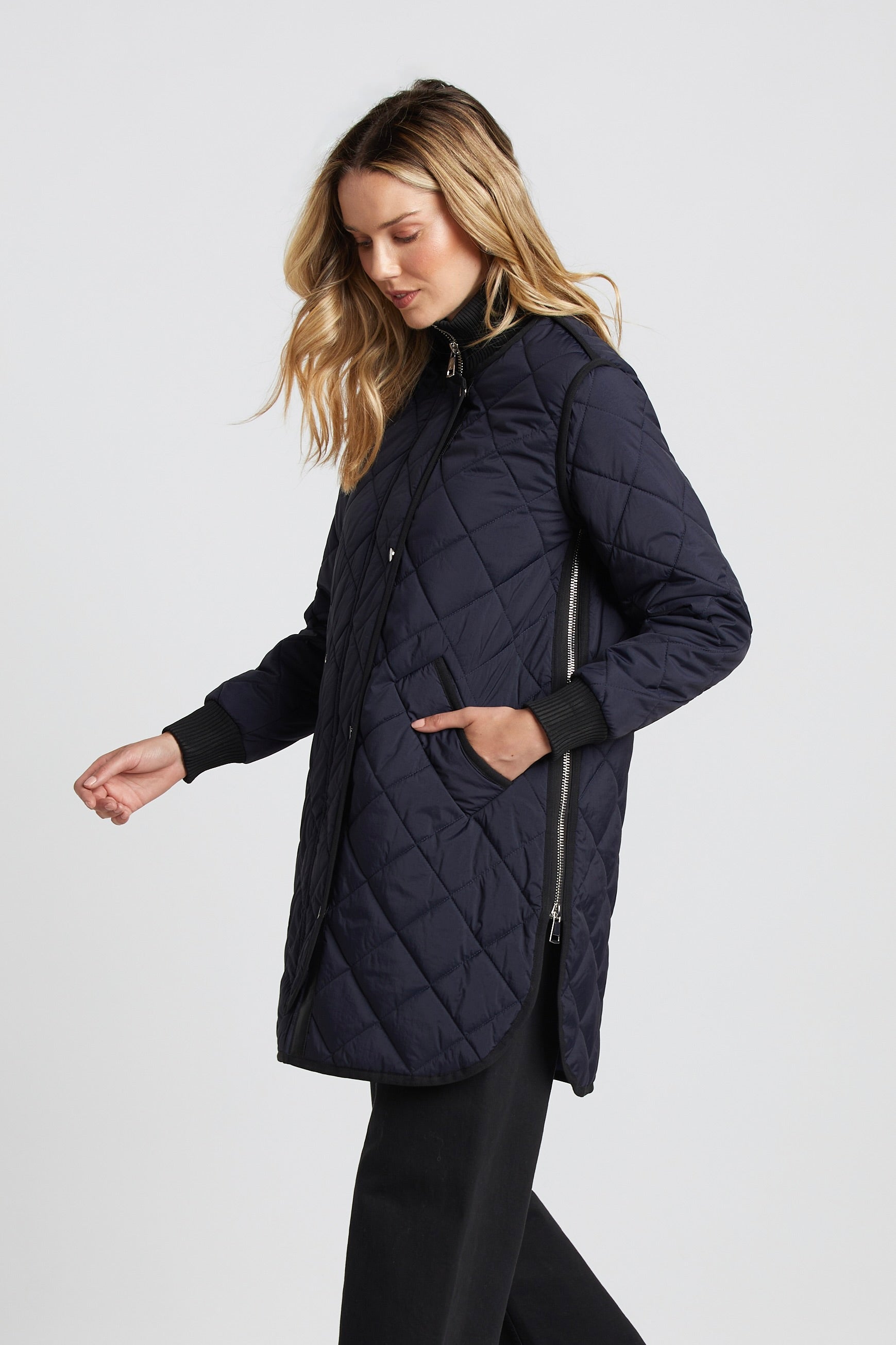 Libby manteau matelassé à fermeture éclair