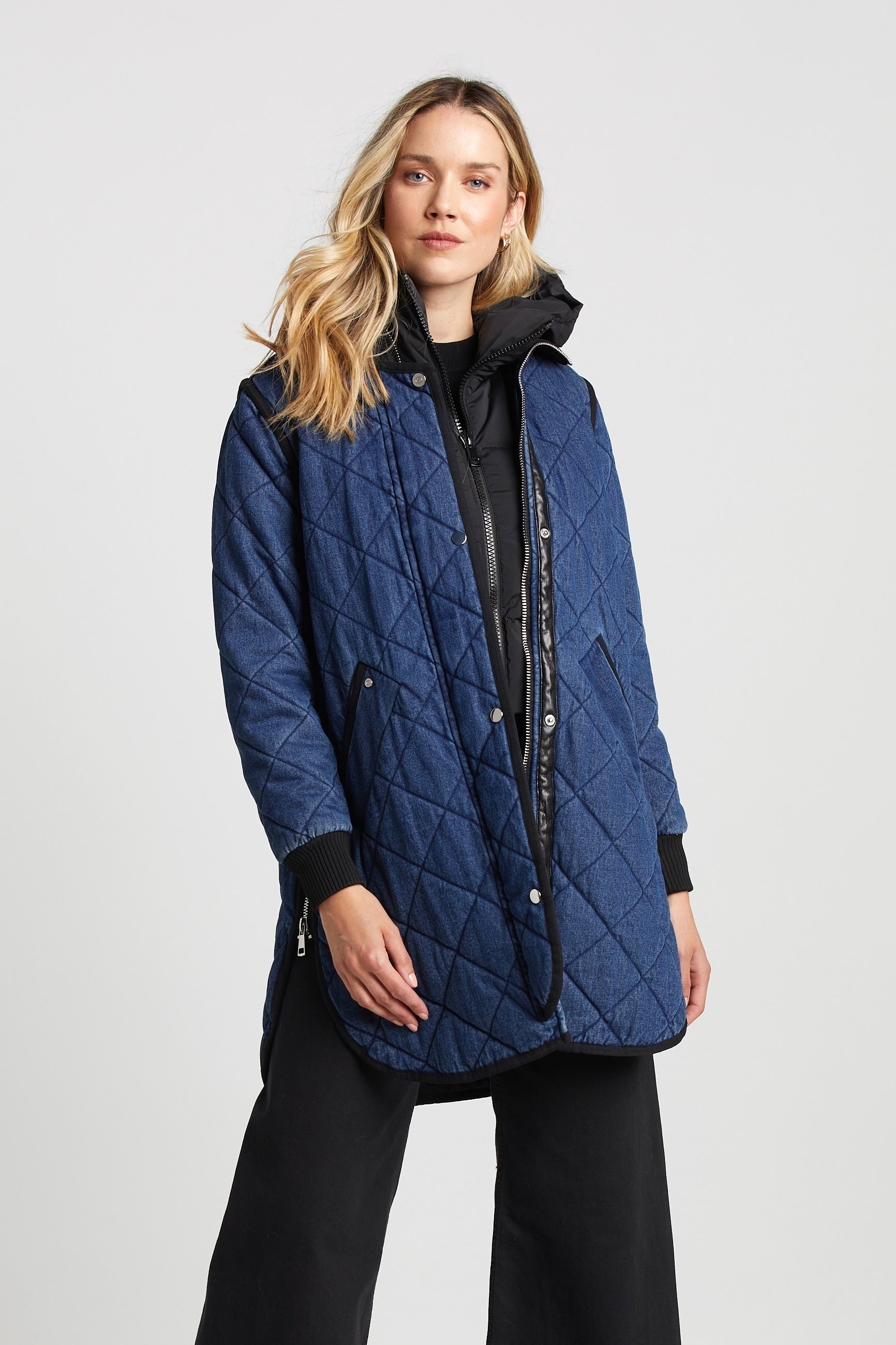 Libby manteau matelassé à fermeture éclair