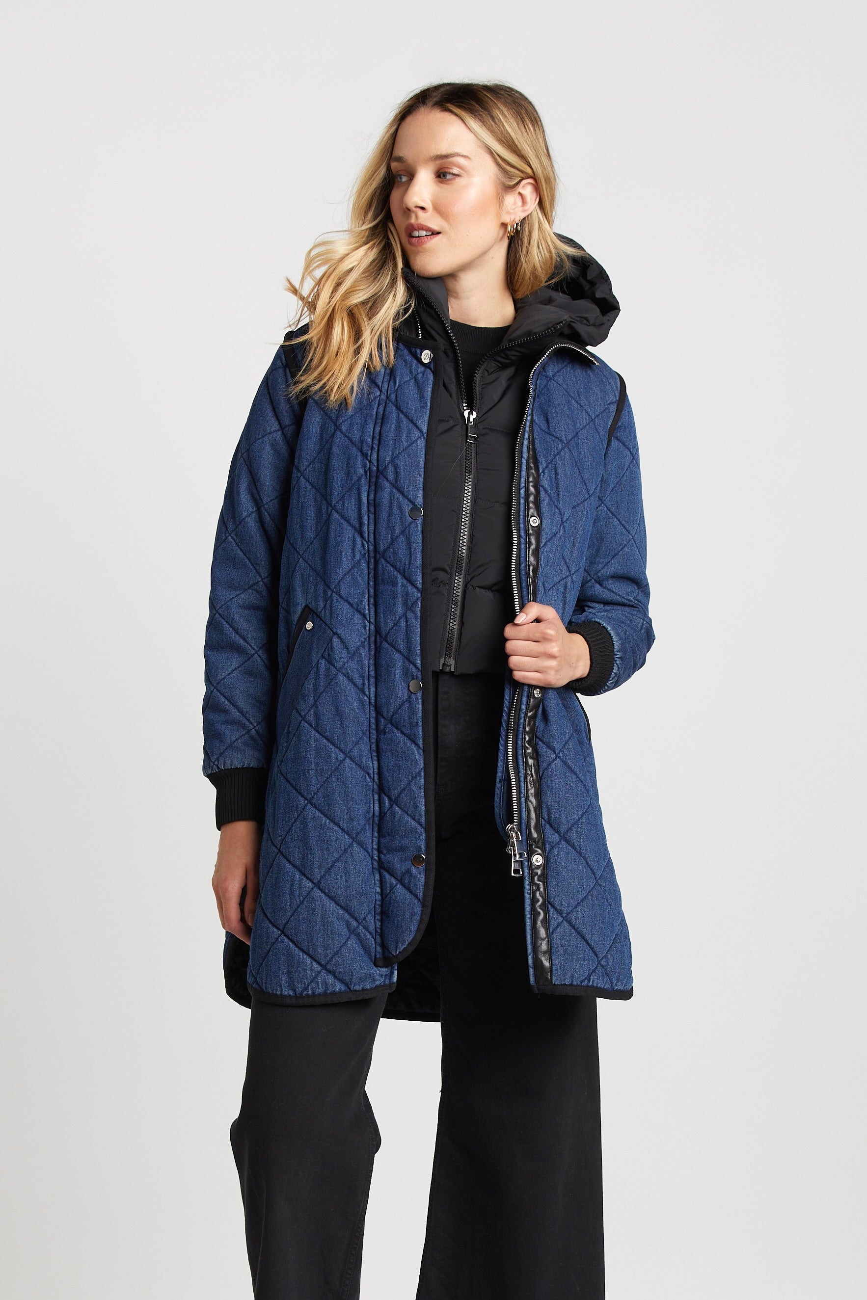 Libby manteau matelassé à fermeture éclair