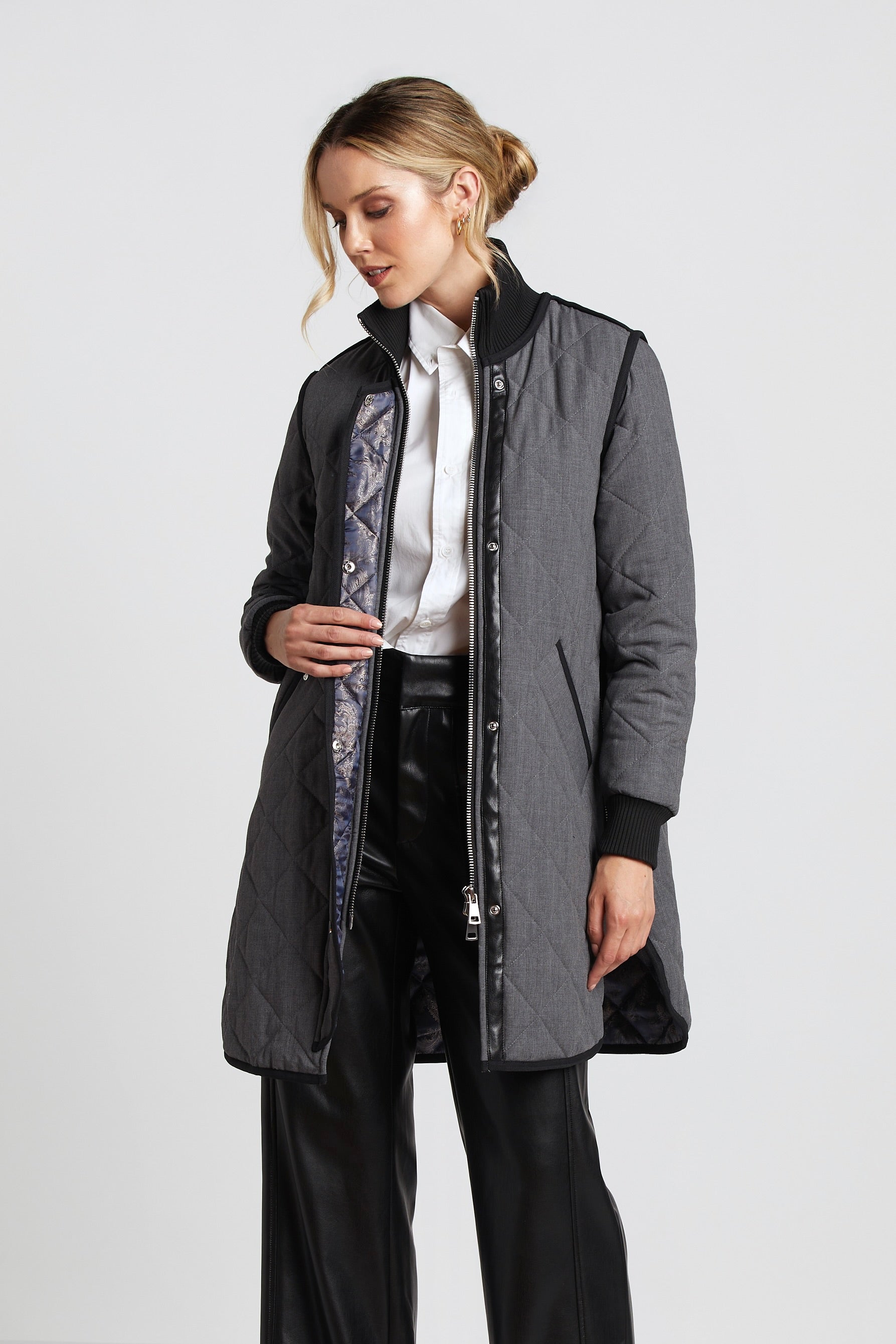 Libby manteau matelassé à fermeture éclair