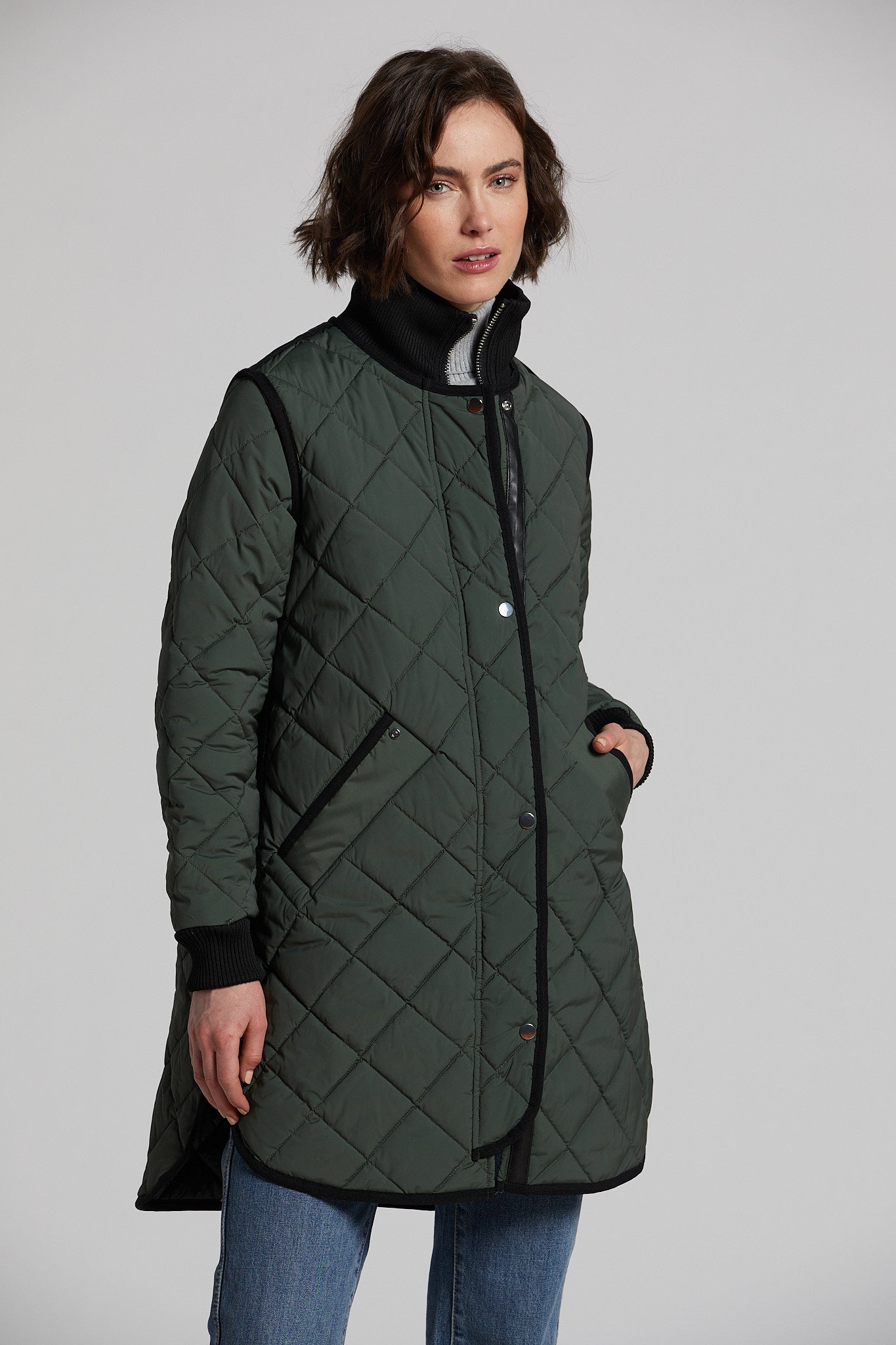 Libby quilted full zip coat