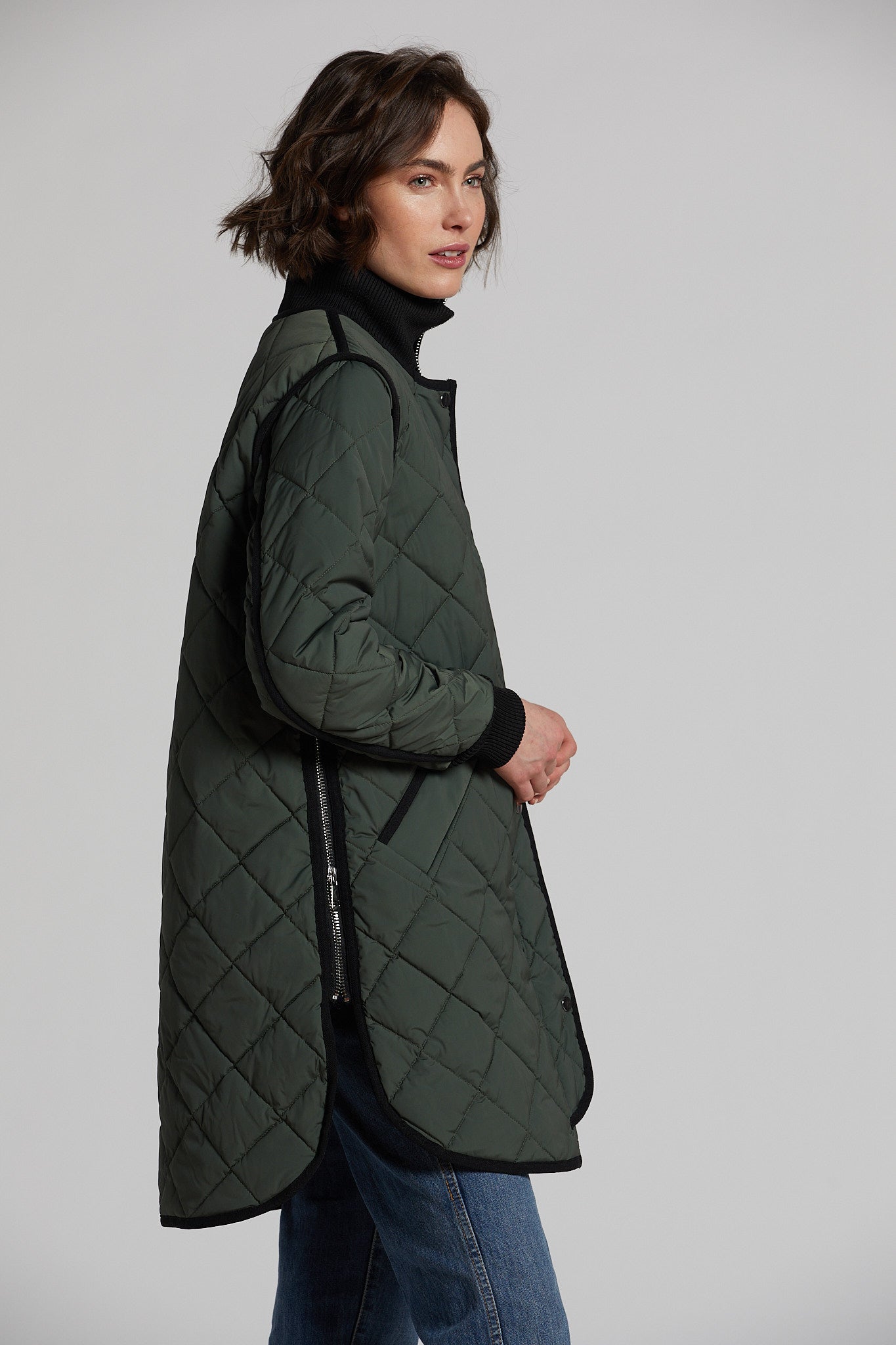 Libby quilted full zip coat