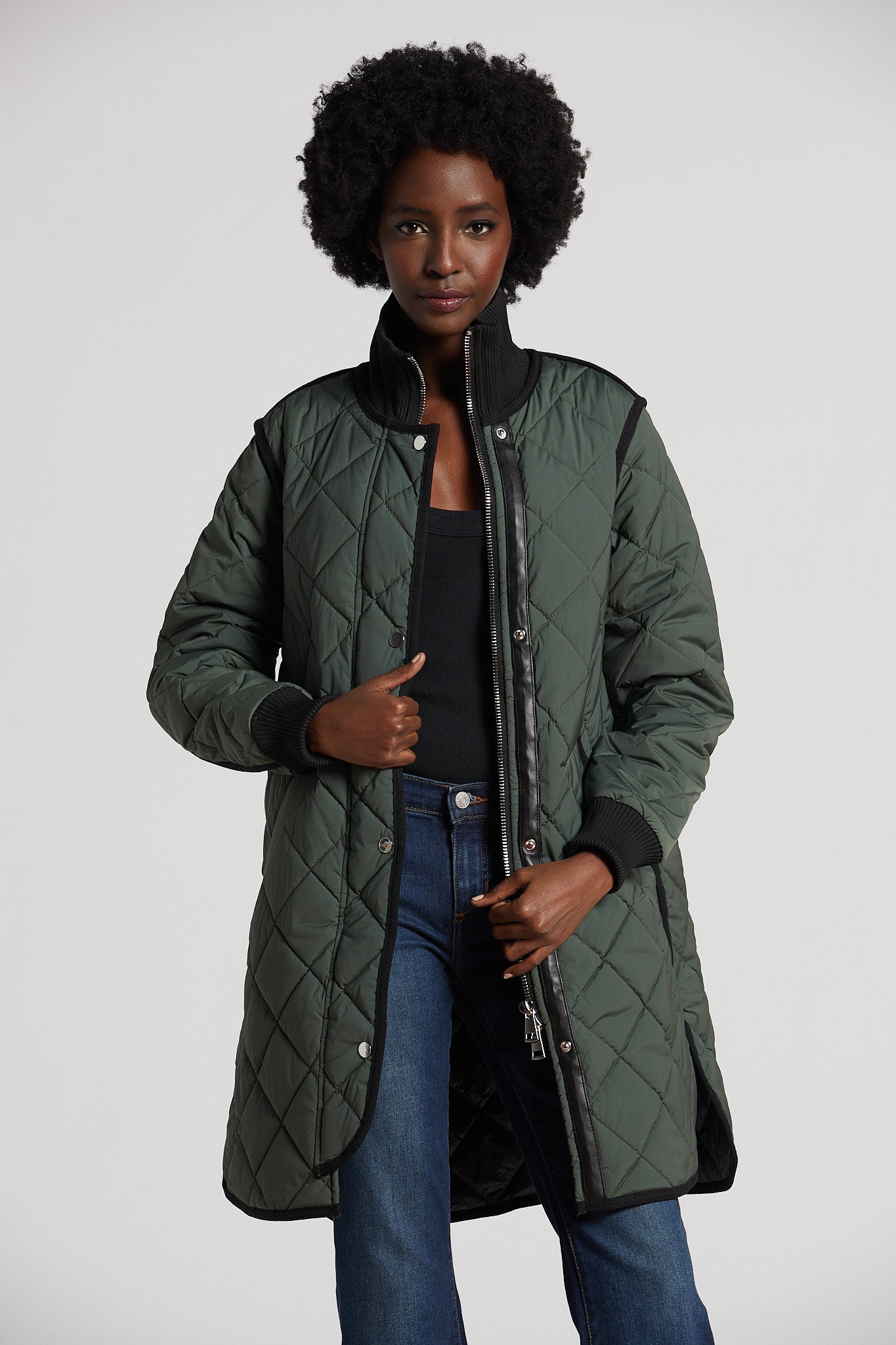 Libby quilted full zip coat