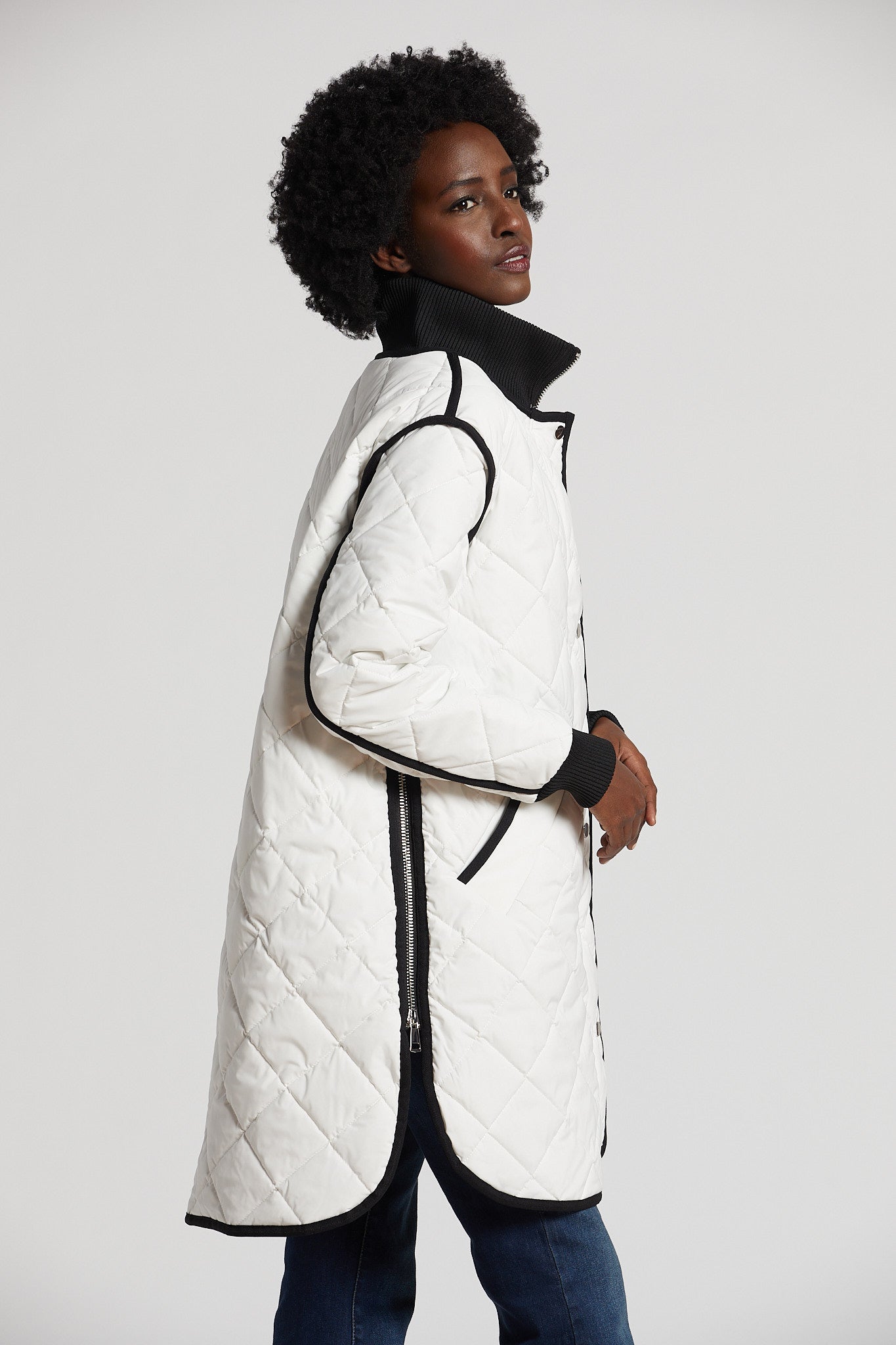 Libby quilted full zip coat